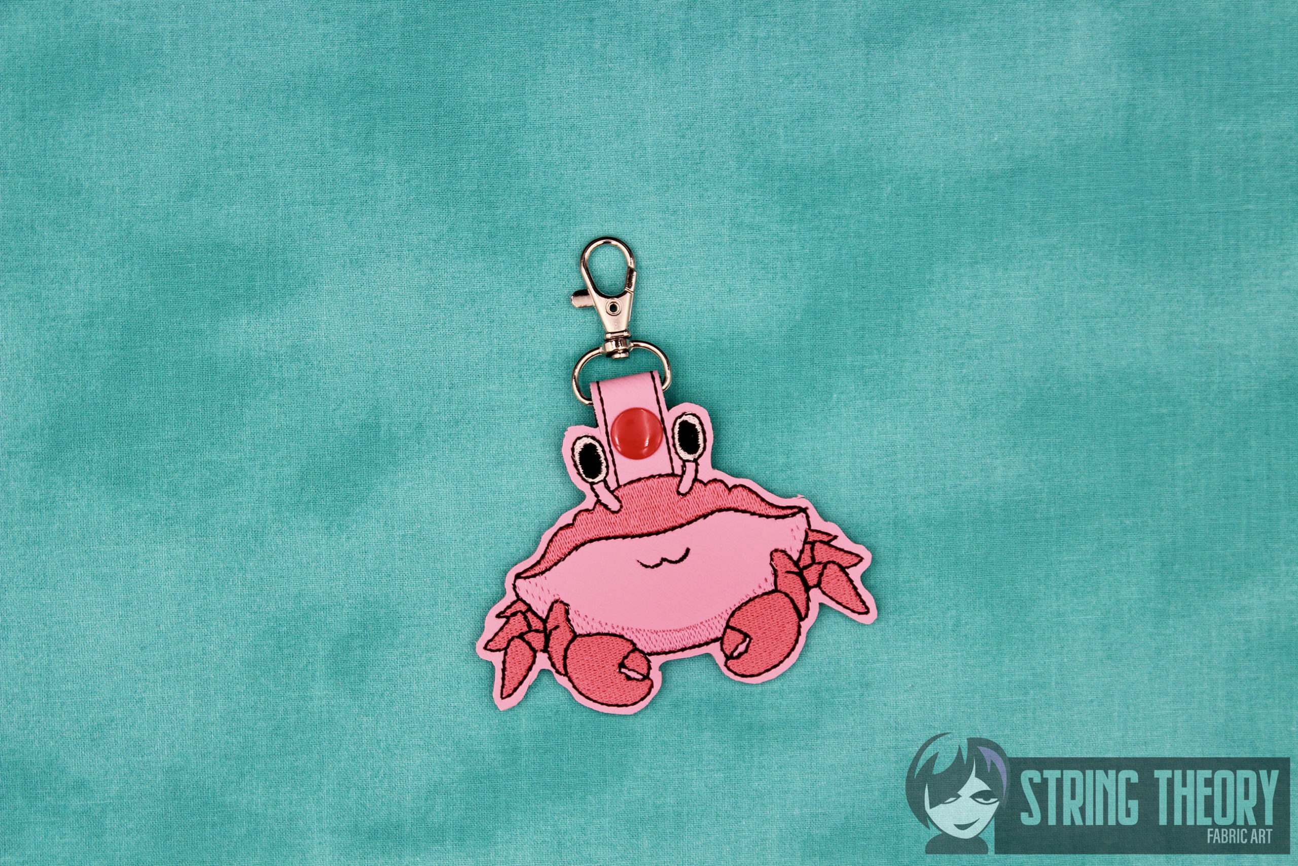 Chibi crab fob ITH machine embroidery design