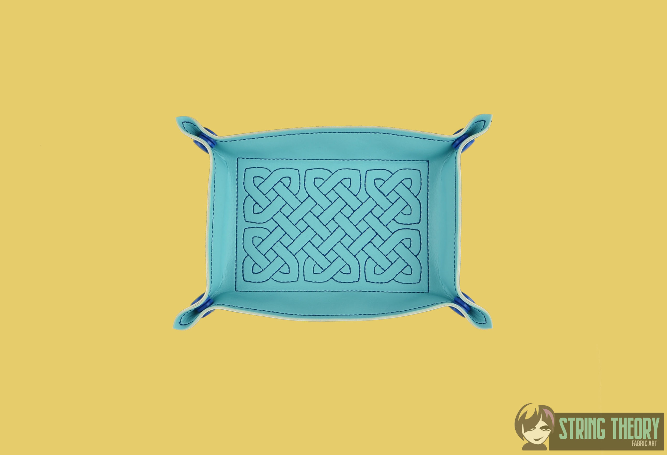 Celtic Knot Hexagonal Dice Tray ITH machine embroidery design