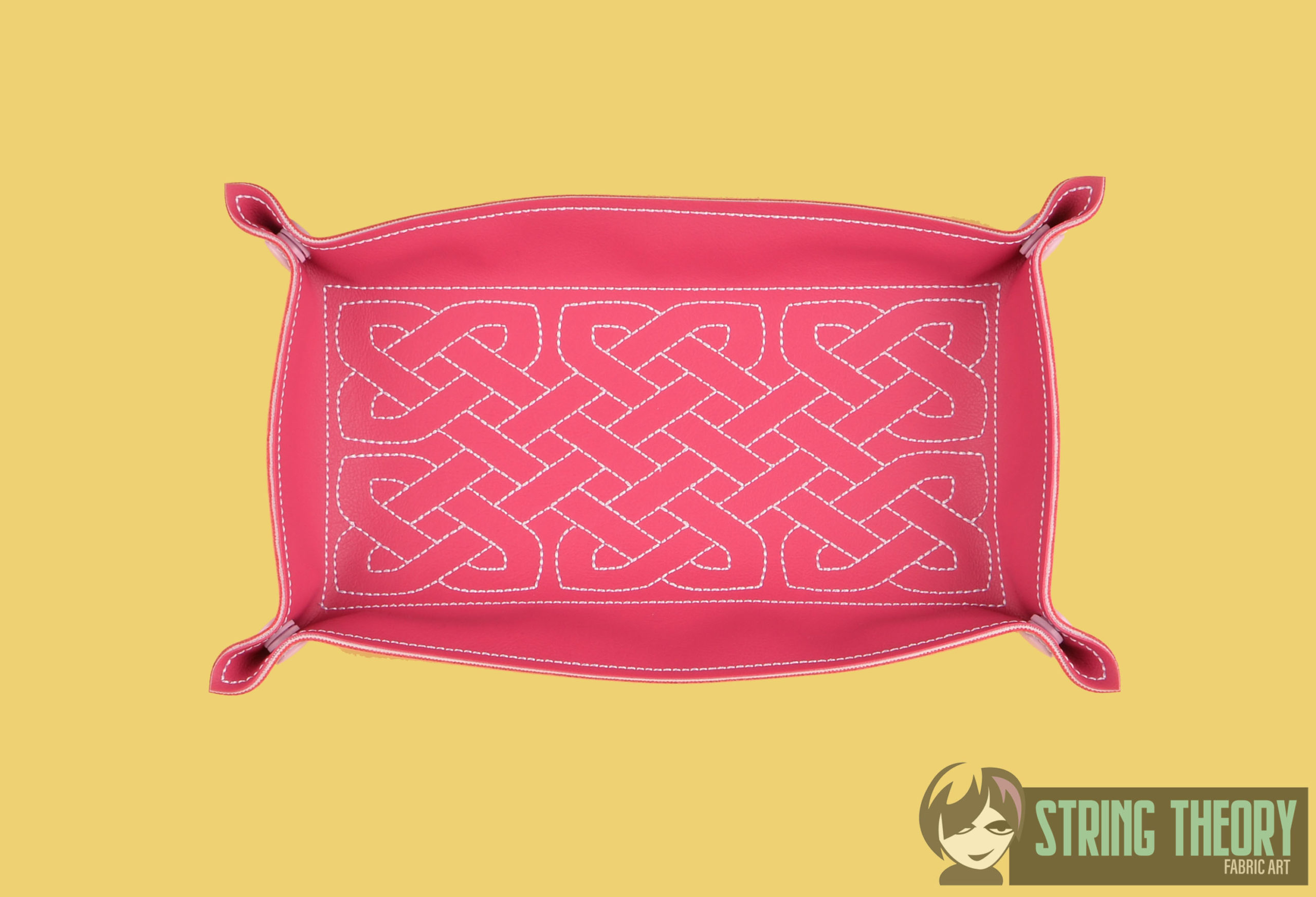 Celtic Knot Hexagonal Dice Tray ITH machine embroidery design