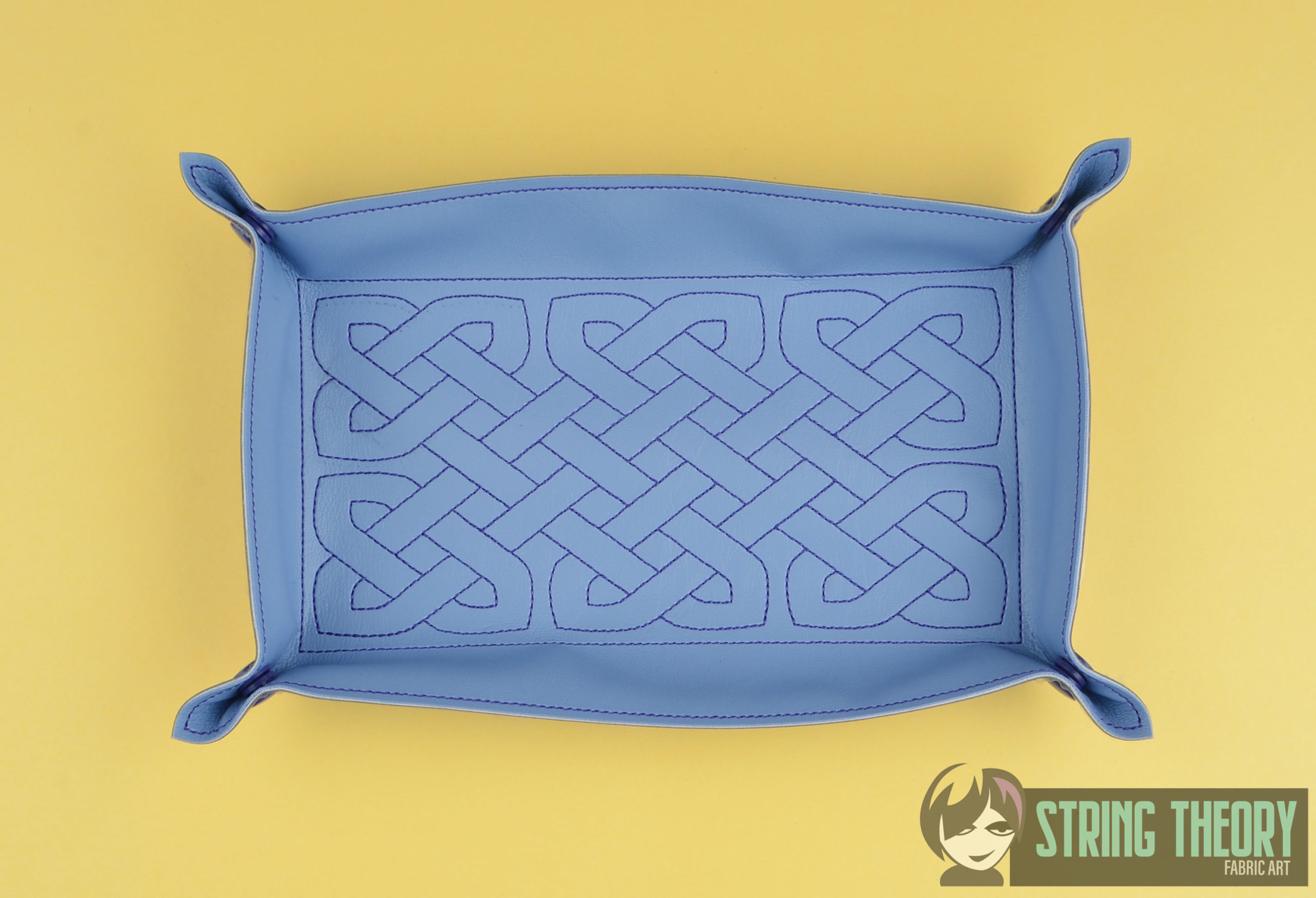Celtic Knot Hexagonal Dice Tray ITH machine embroidery design