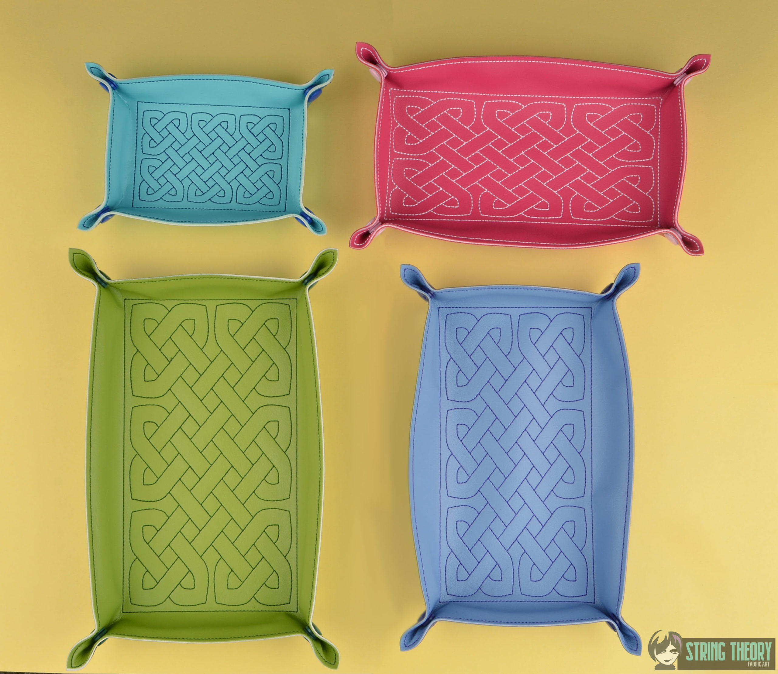 Celtic Knot Hexagonal Dice Tray ITH machine embroidery design