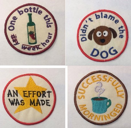 Adult Merit Badge patch set ITH machine embroidery design