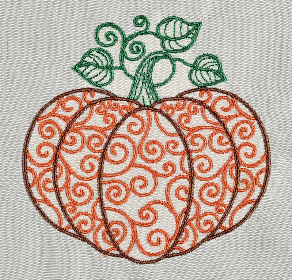 Filigree Halloween Set Pumpkin machine embroidery design