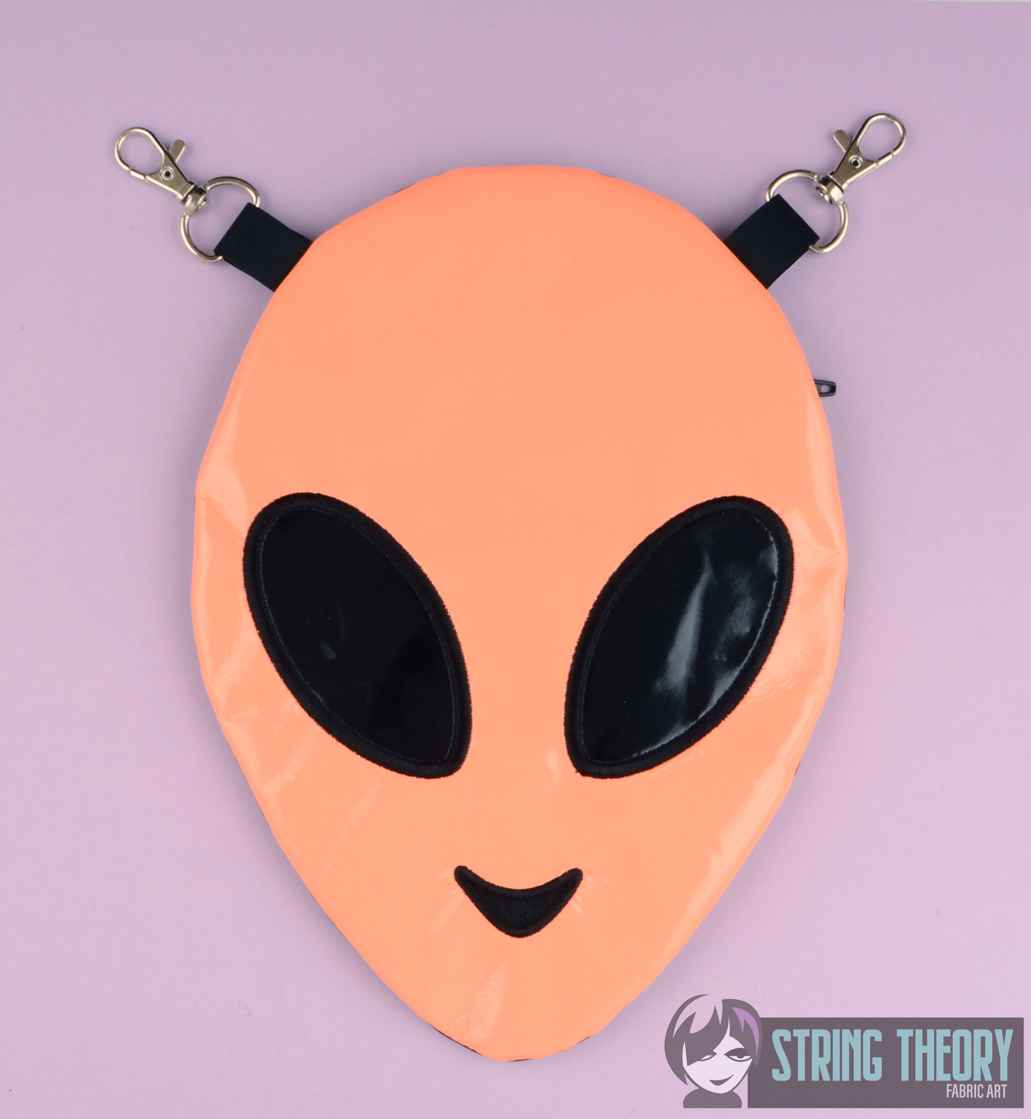 Alien Head zip bag ITH machine embroidery design