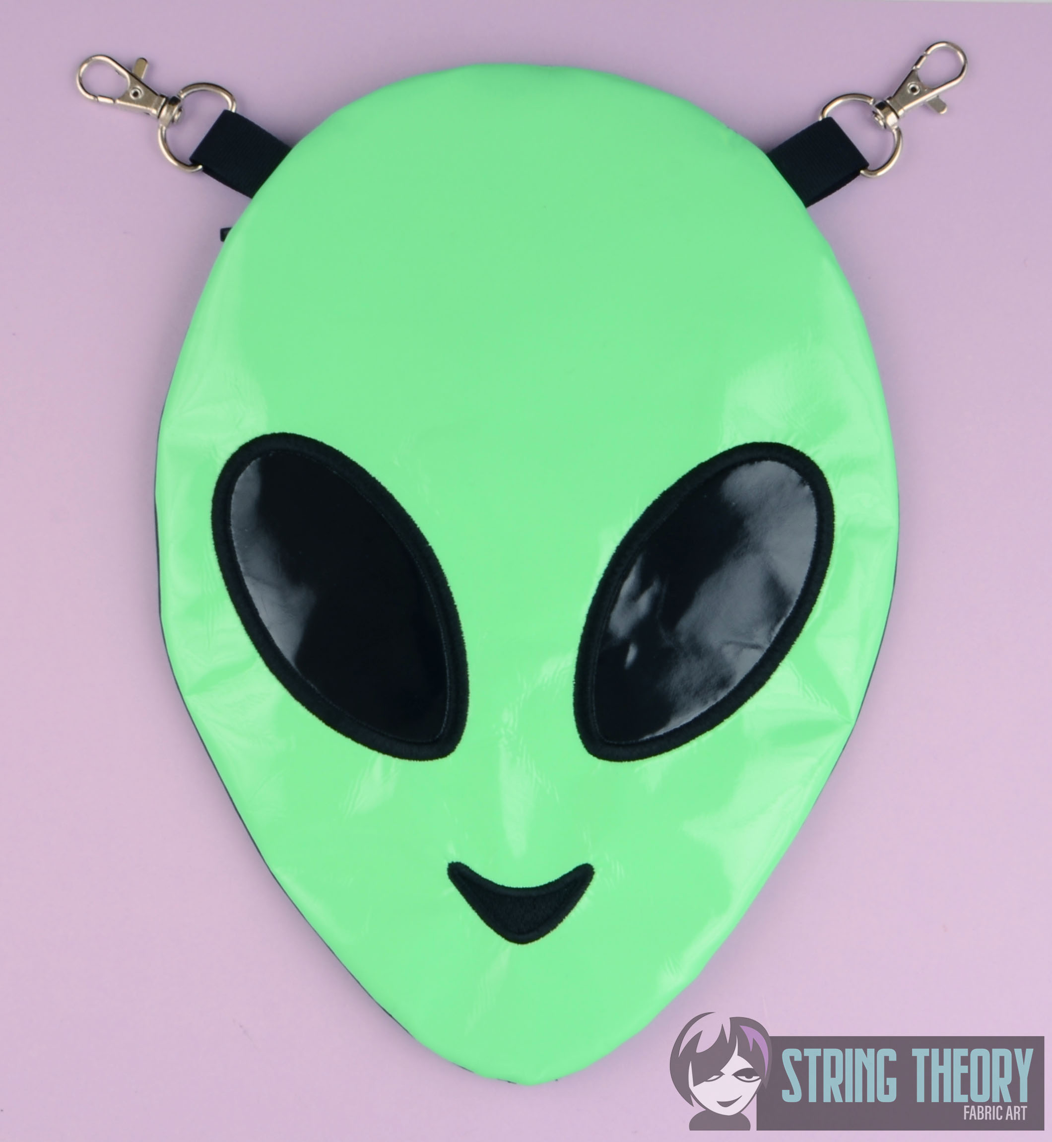 Alien Head zip bag ITH machine embroidery design