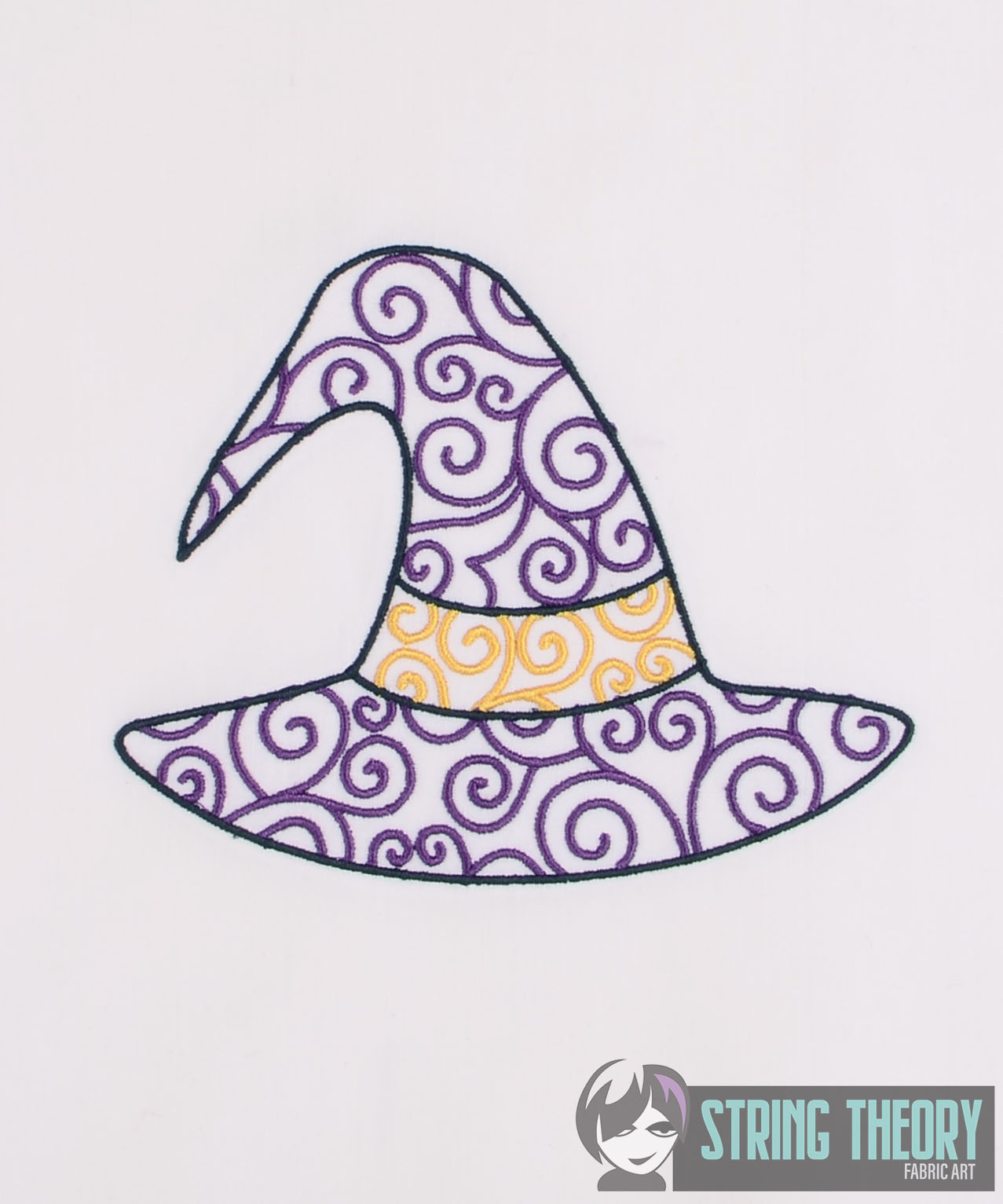 Filigree Halloween Set Witch Hat machine embroidery design