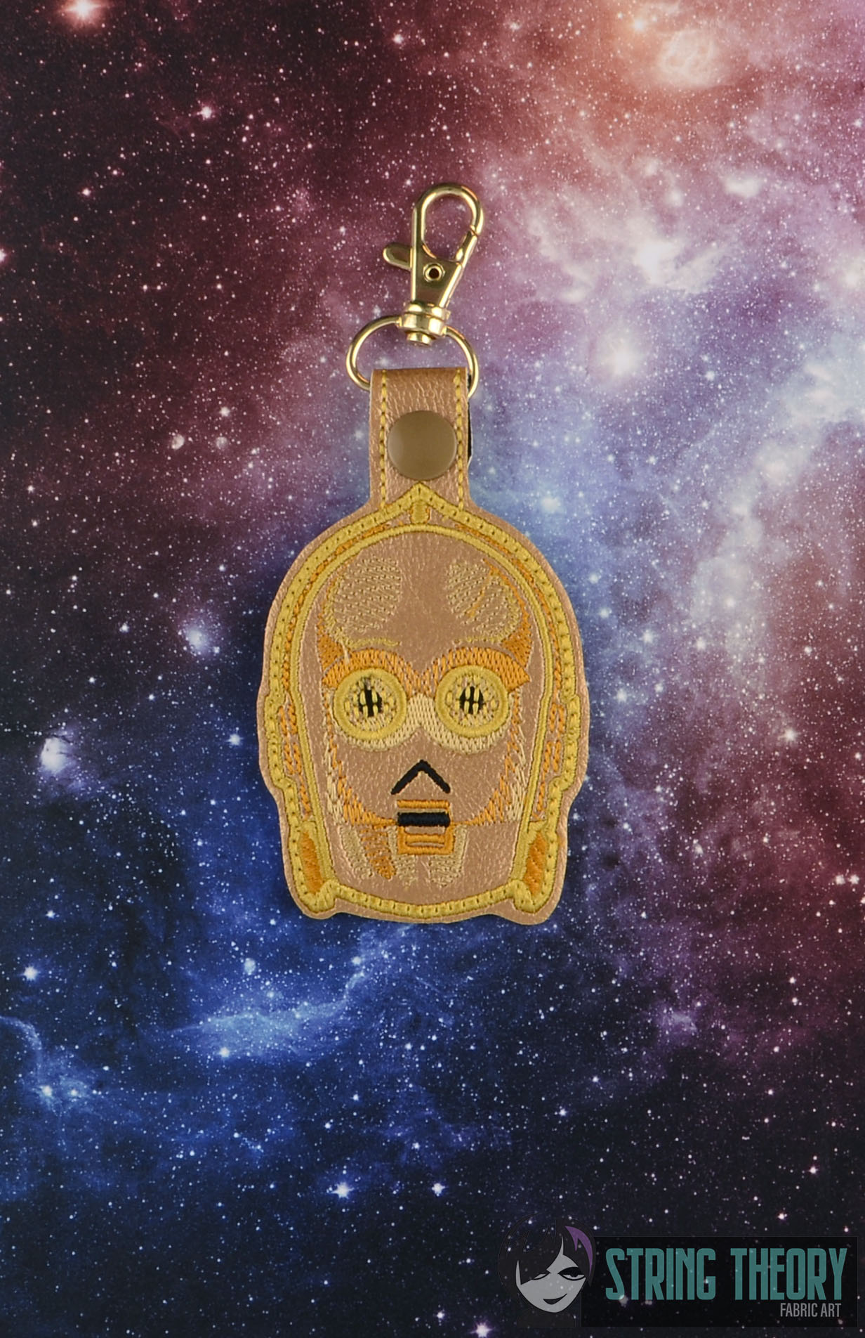 Star Wars C3PO fob ITH machine embroidery design