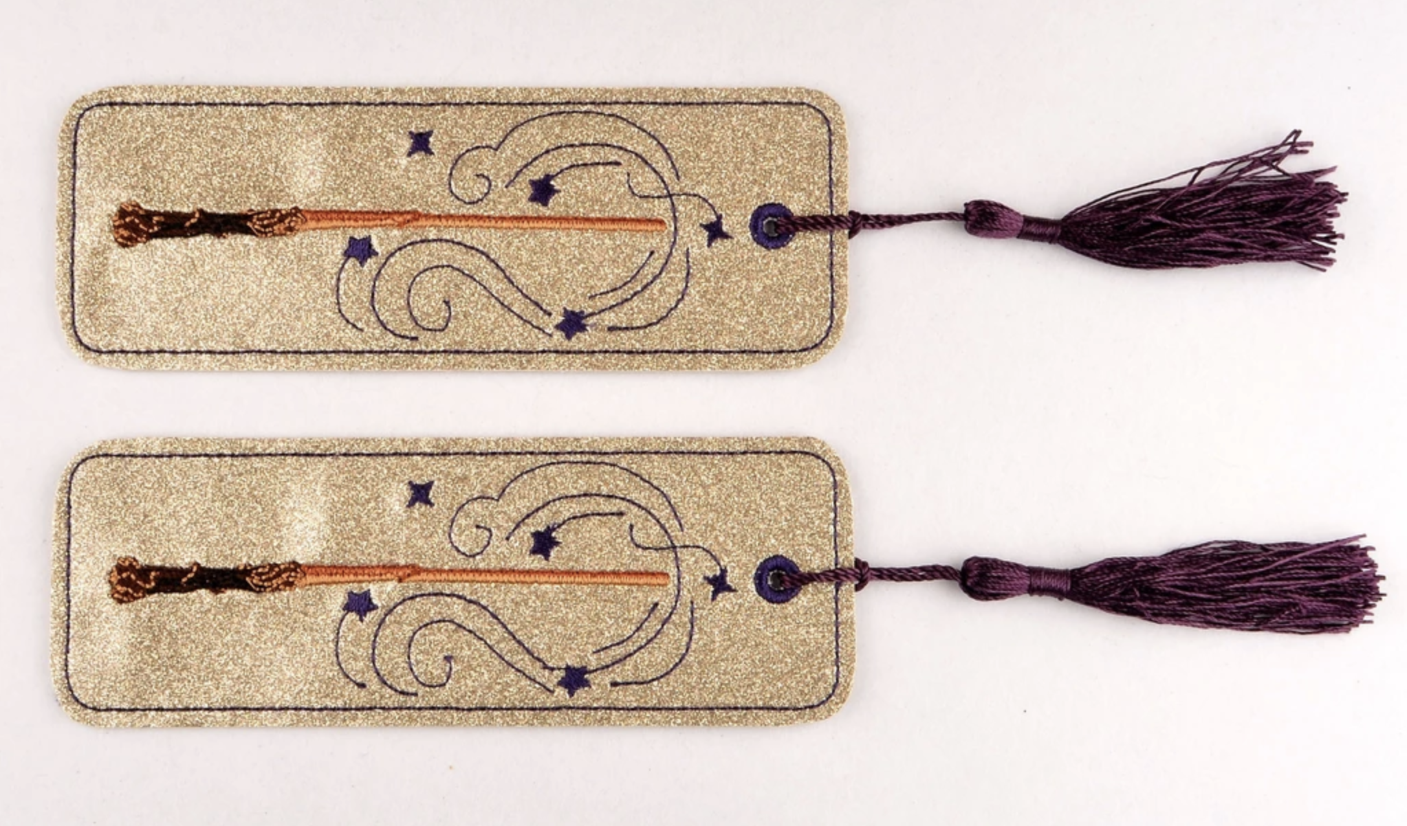 Harry Potter Magic Wand Bookmark ITH machine embroidery design