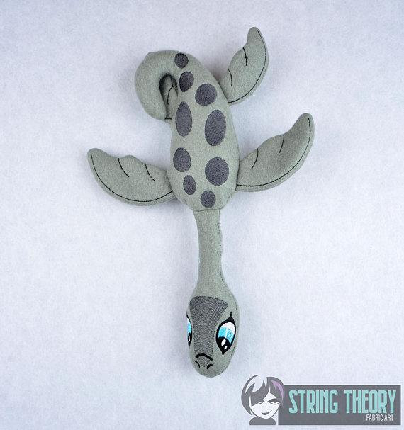 Nessie the Loch Ness Monster stuffie ITH machine embroidery design