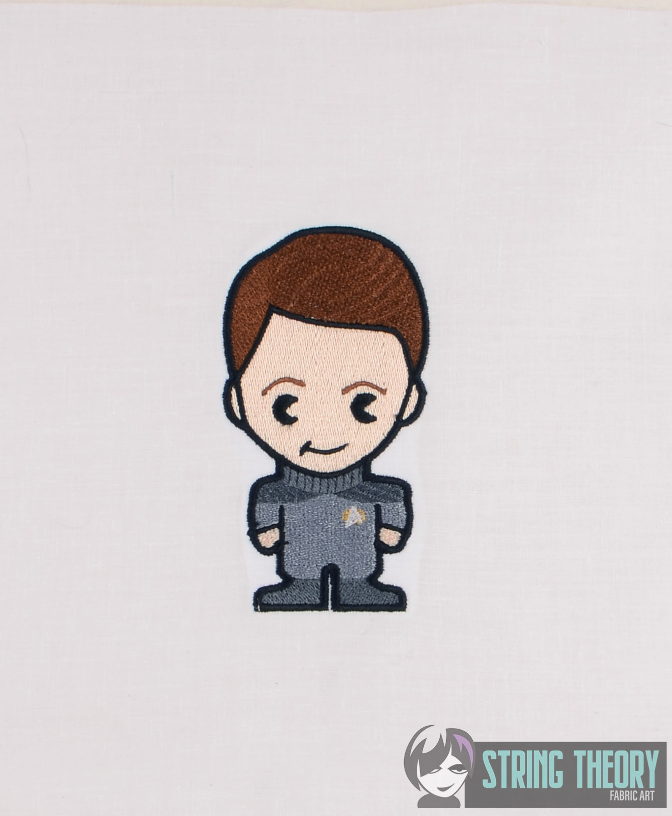 Star Trek Chibi Wesley Crusher machine embroidery design