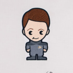 Star Trek Chibi Wesley Crusher machine embroidery design