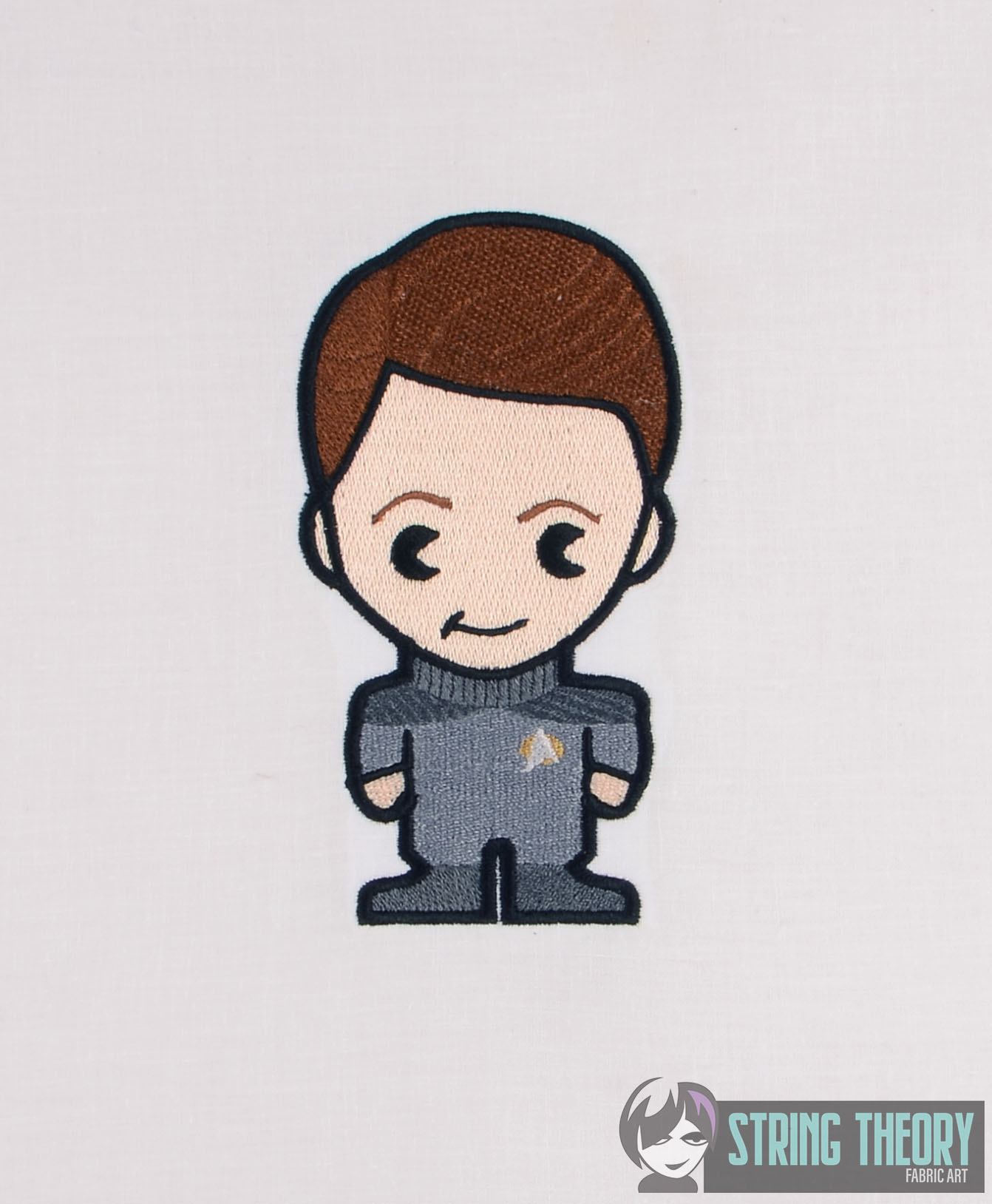 Star Trek Chibi Wesley Crusher machine embroidery design