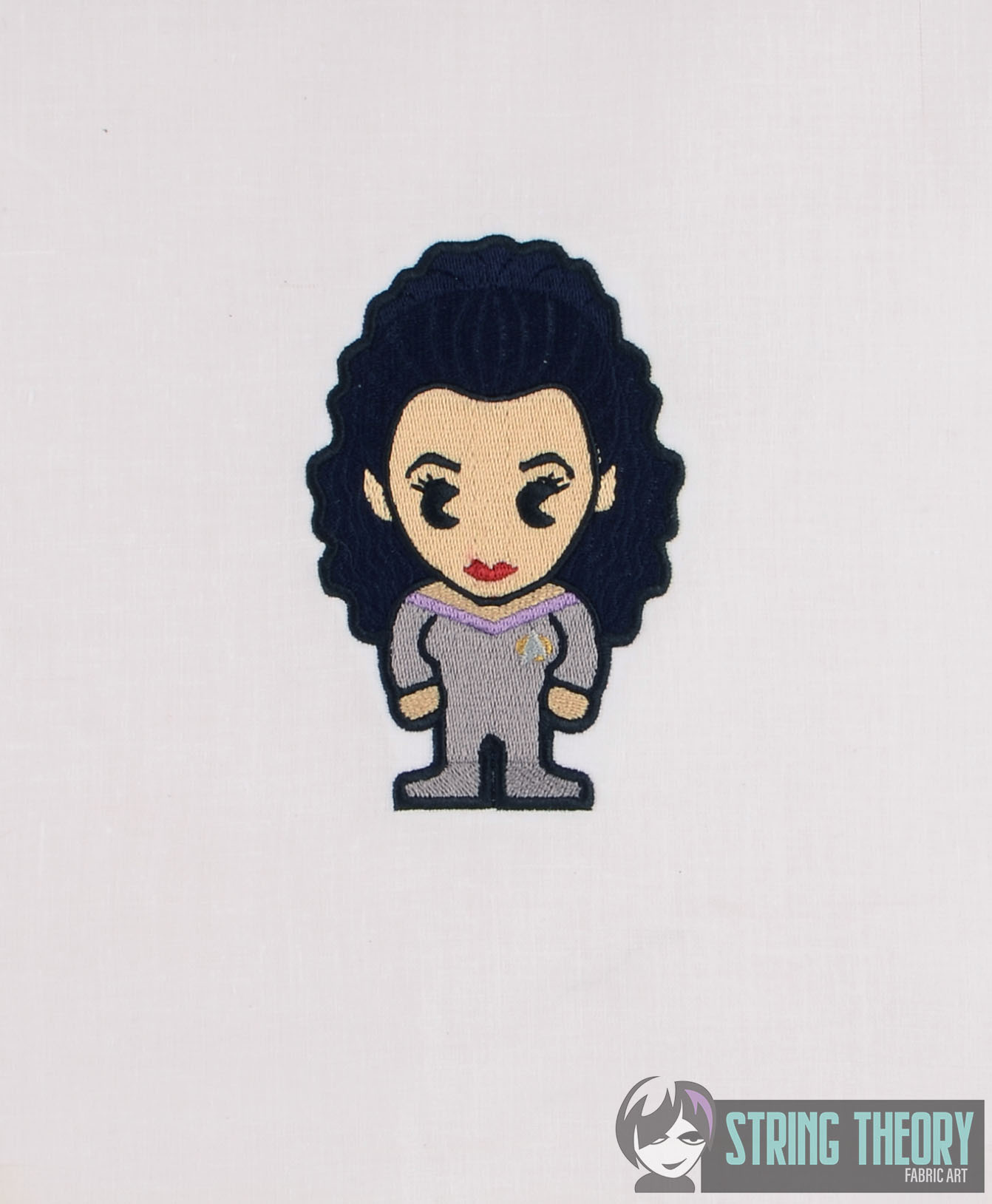 Star Trek Chibi Counselor Deanna Troi machine embroidery design