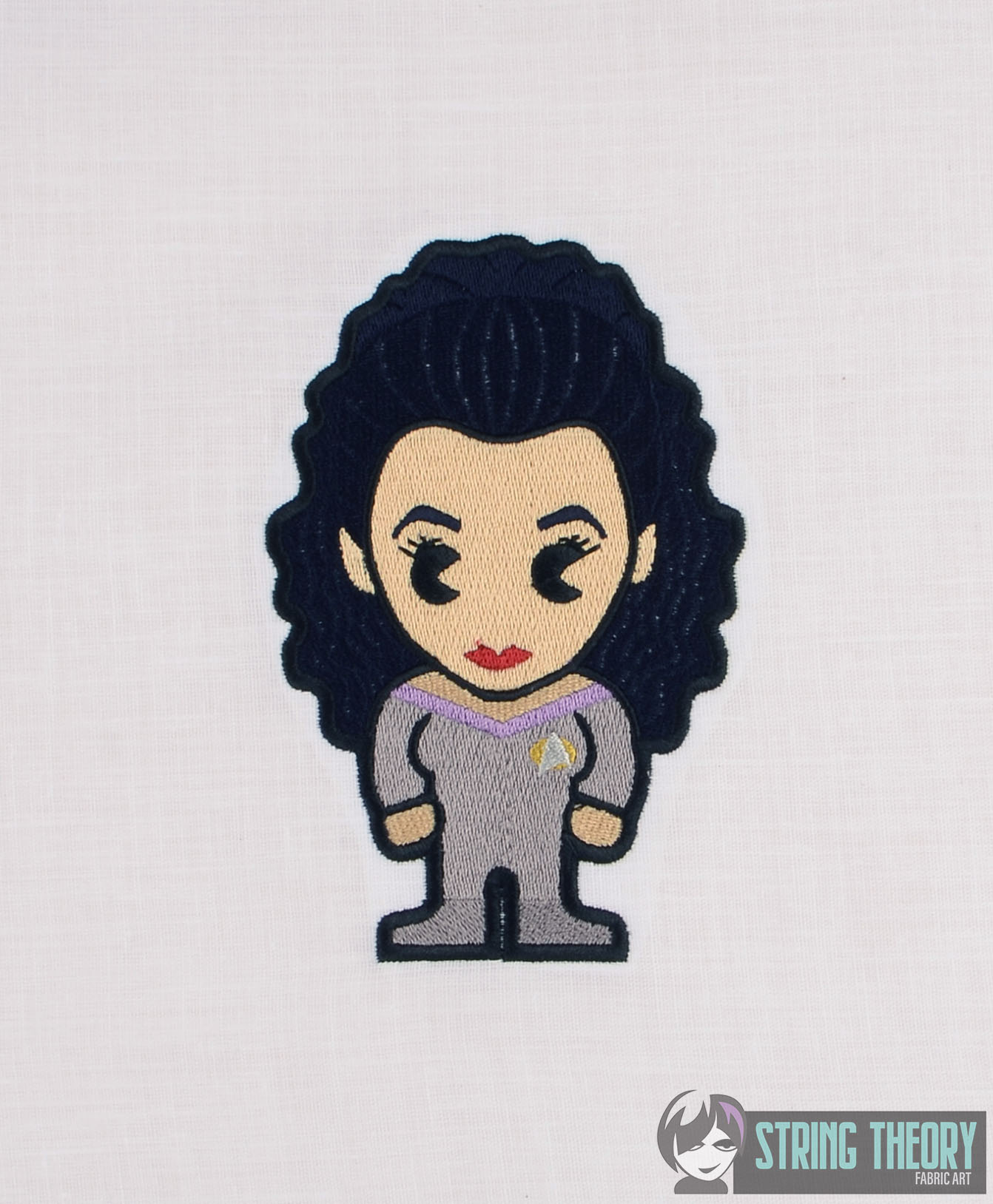 Star Trek Chibi Counselor Deanna Troi machine embroidery design