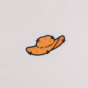 Floof and Beans Orange Hat Machine Embroidery Design