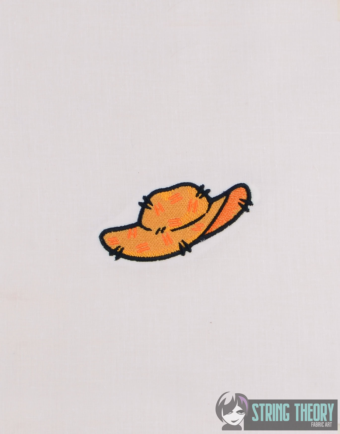 Floof and Beans Orange Hat Machine Embroidery Design