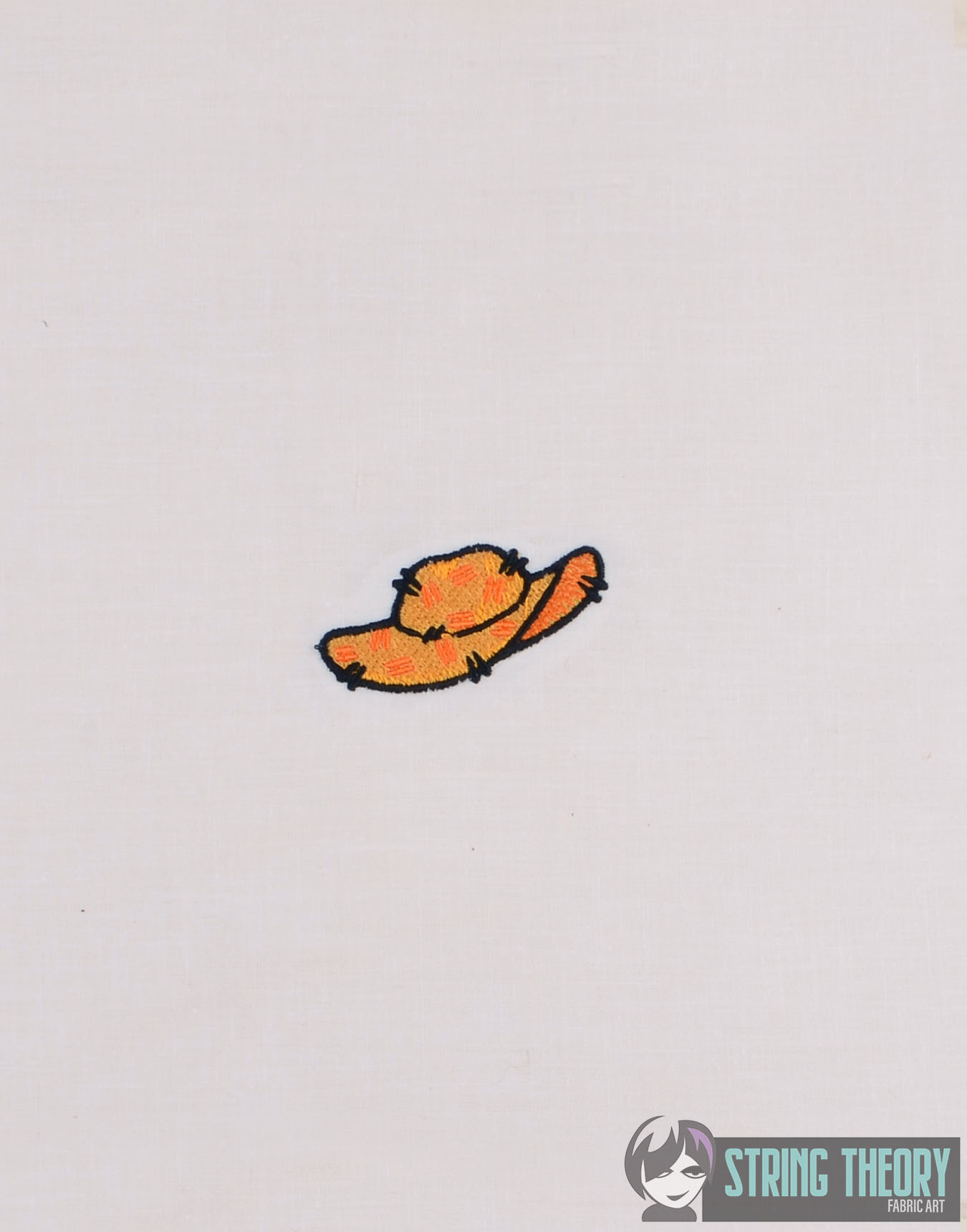 Floof and Beans Orange Hat Machine Embroidery Design