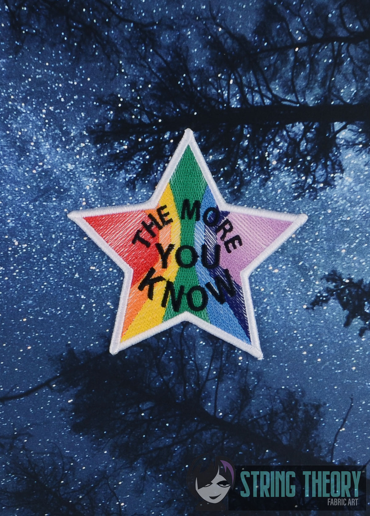 The More You Know Patch ITH machine embroidery design