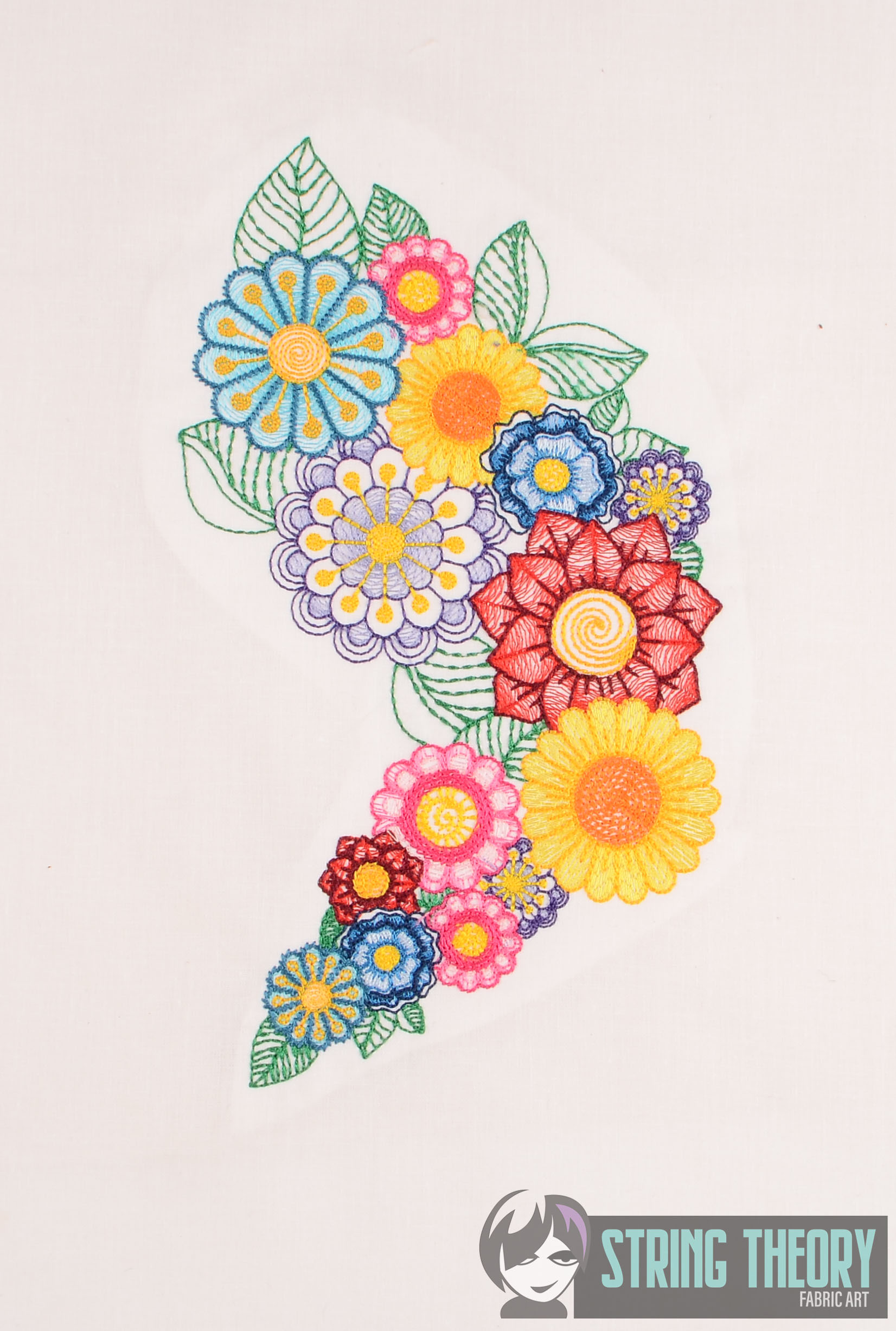 Flower Butterfly Split Machine Embroidery Design