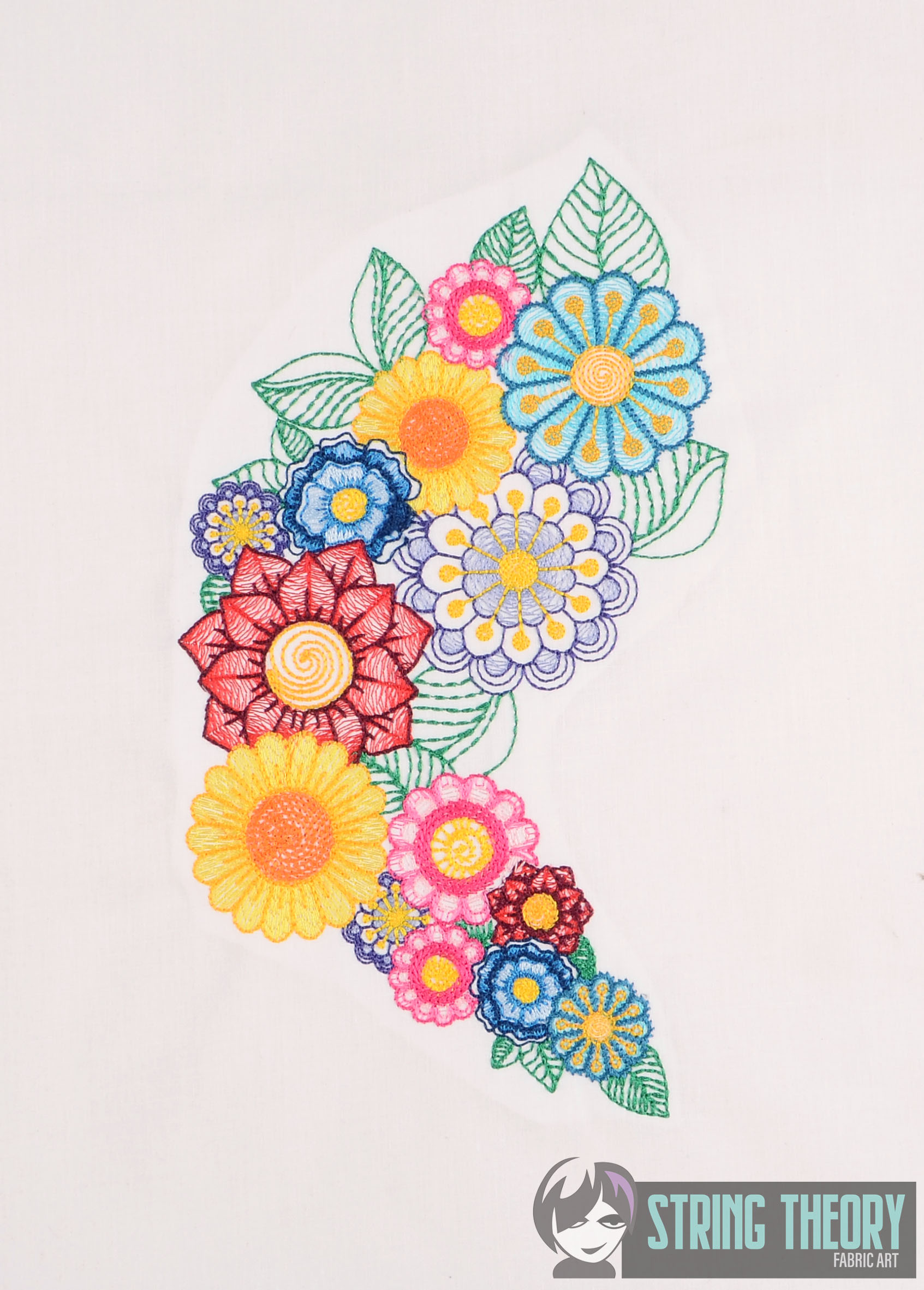 Flower Butterfly Split Machine Embroidery Design