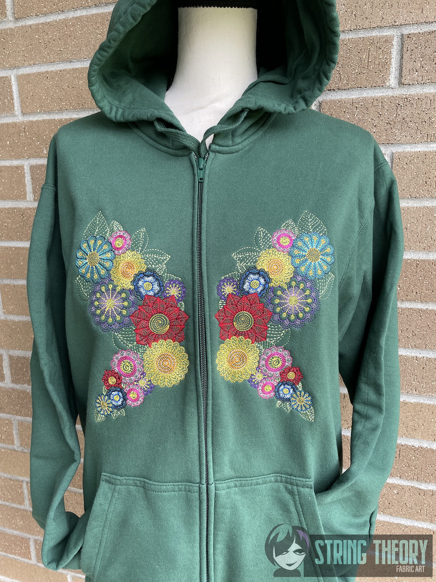Flower Butterfly Split Machine Embroidery Design