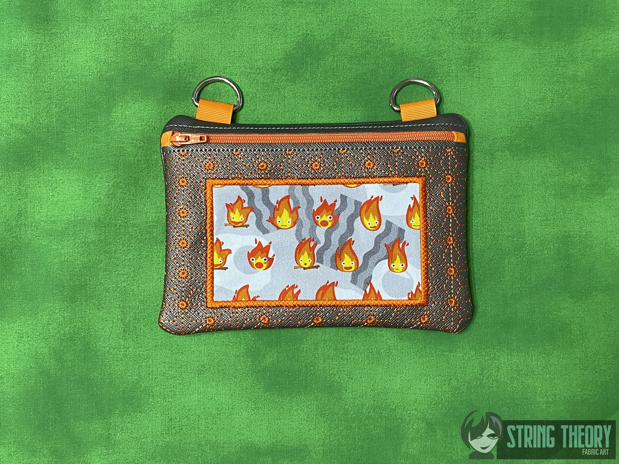 Geometric Appliqué Zip Bag ITH Machine Embroidery Design