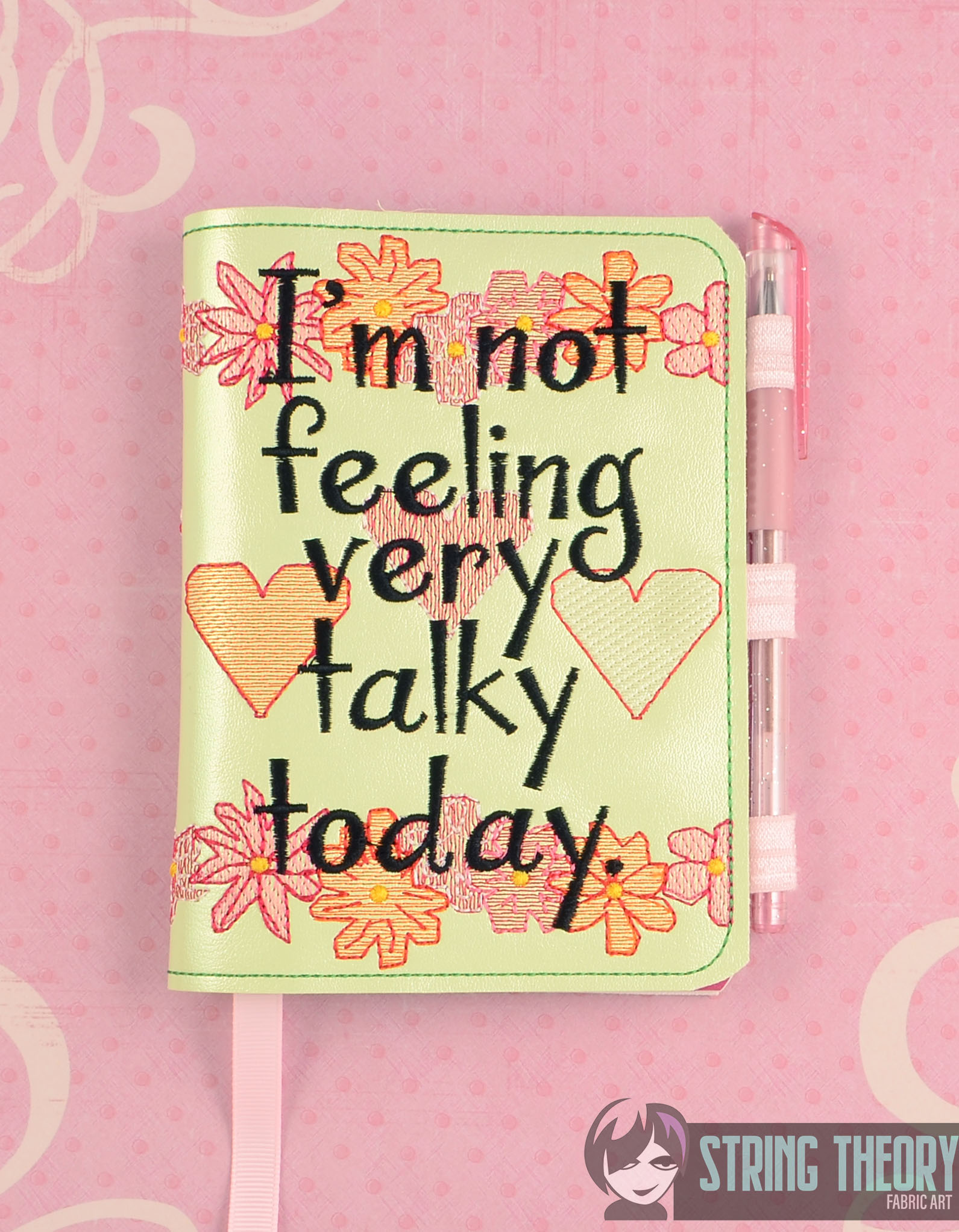 Off You Fuck Notebook Cover ITH machine embroidery pattern
