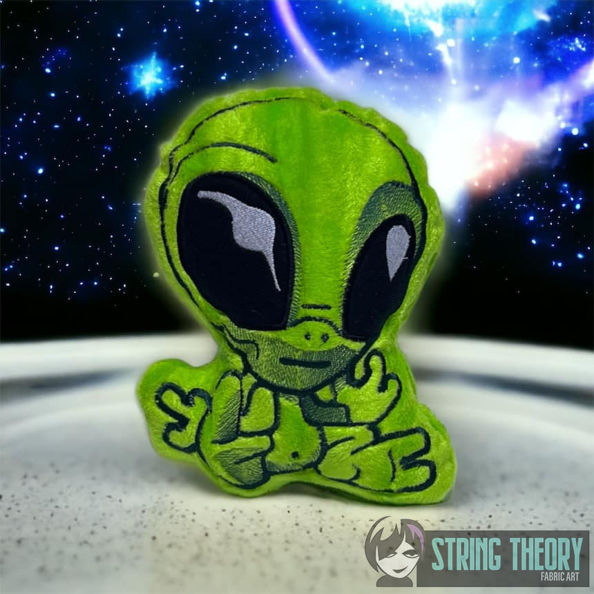 Chibi Alien Stuffie ITH machine embroidery design