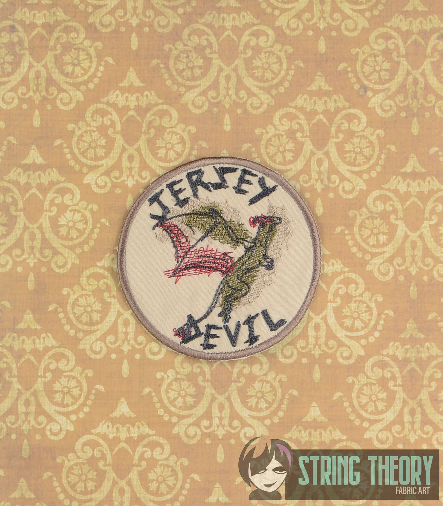 Cryptid Hunter Jersey Devil Patch ITH Machine embroidery design