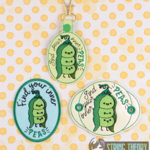Find Your Inner Peas ITH machine embroidery design