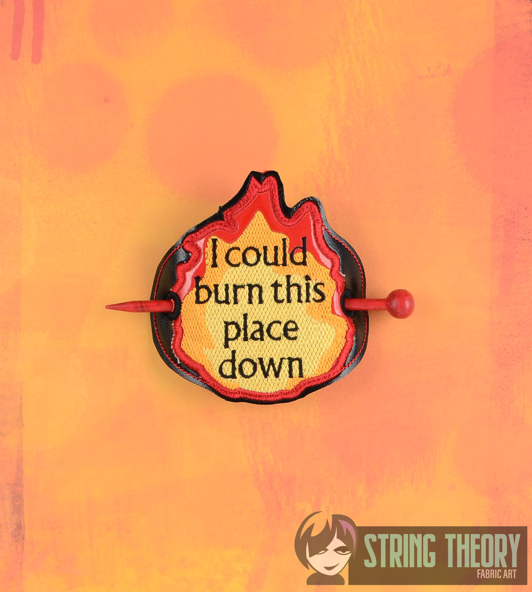 Calcifer I could Burn this place ITH Machine embroidery design