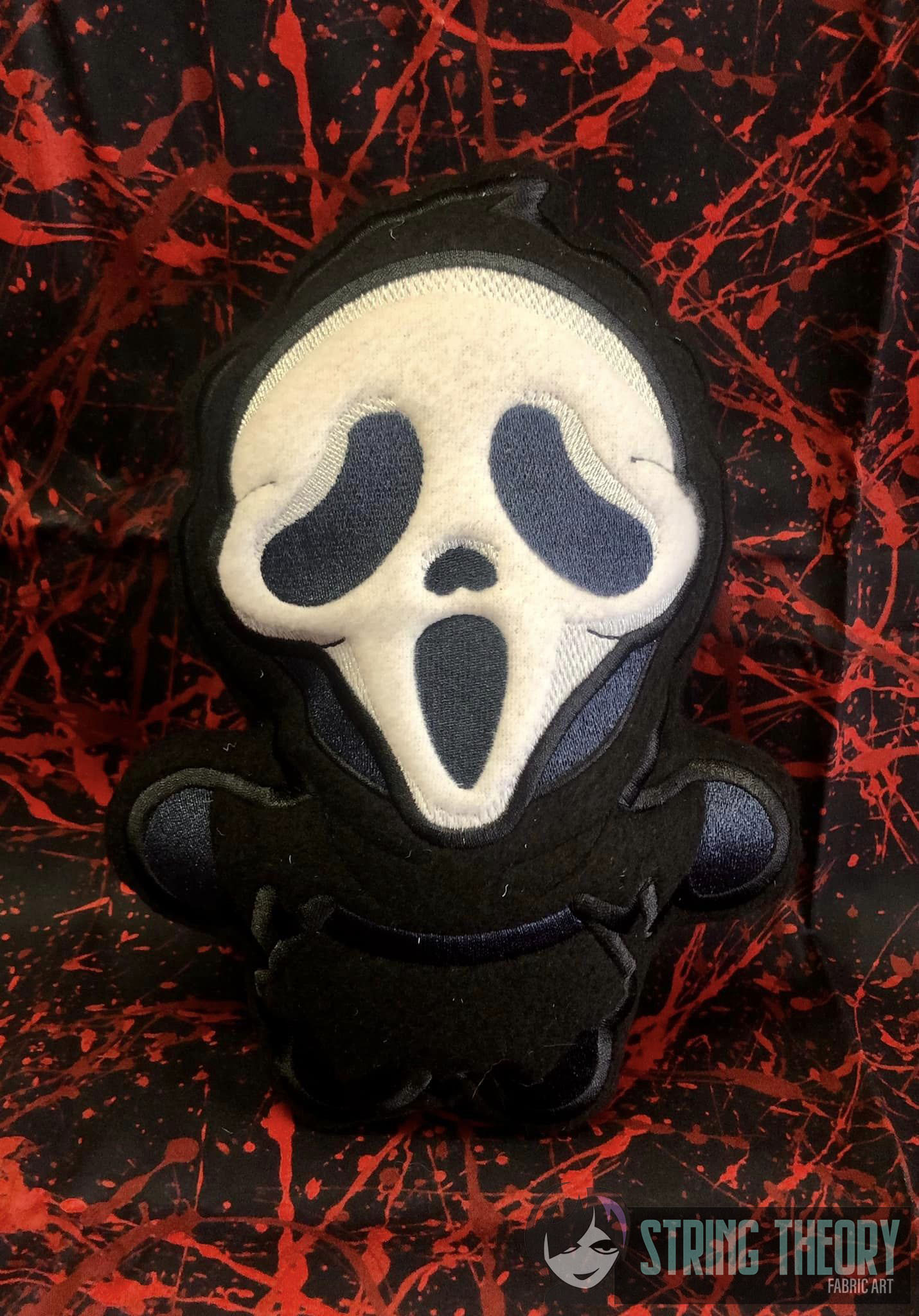 Chibi Ghost Face Stuffie ITH Machine embroidery design