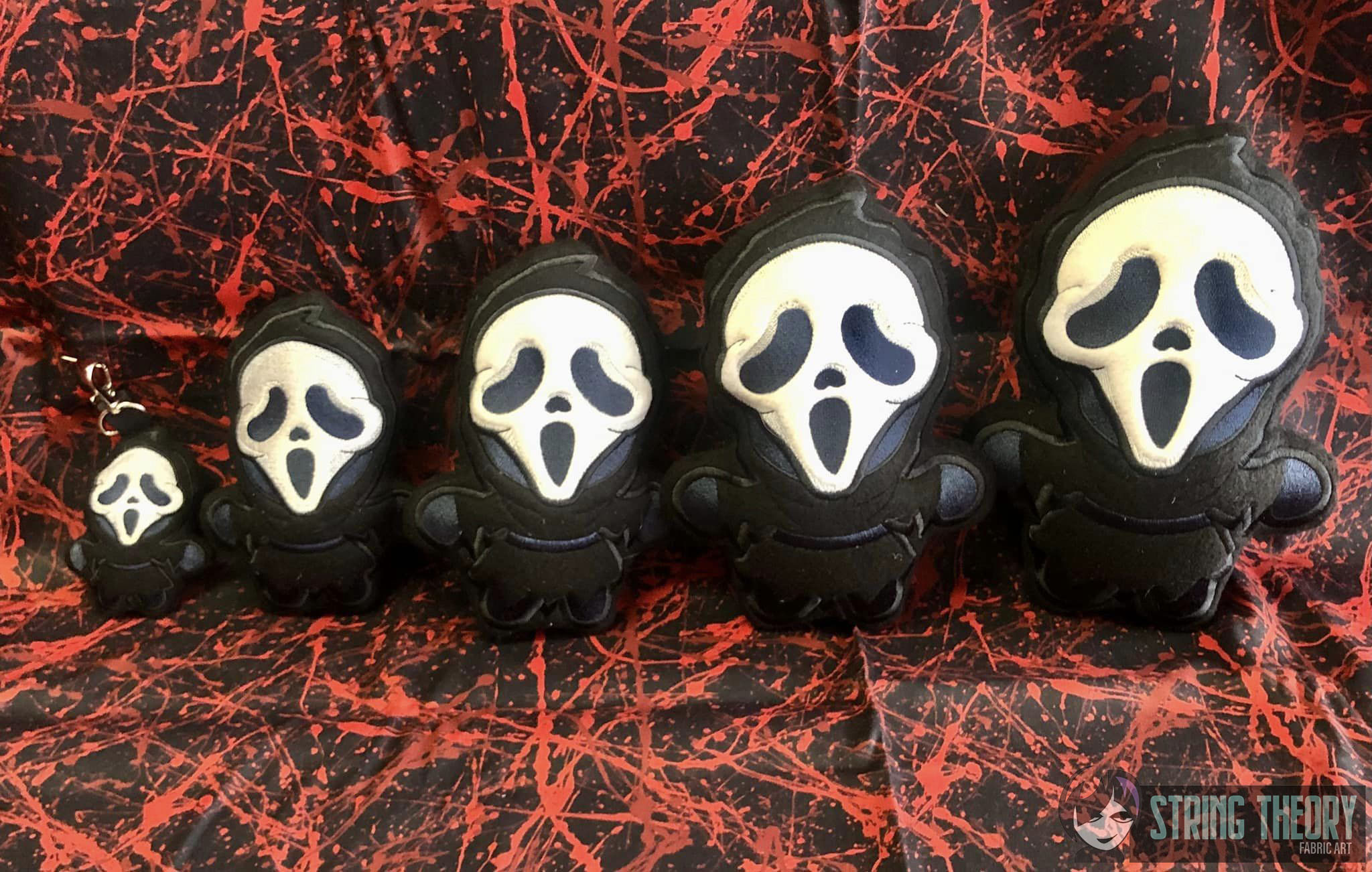 Chibi Ghost Face Stuffie ITH Machine embroidery design