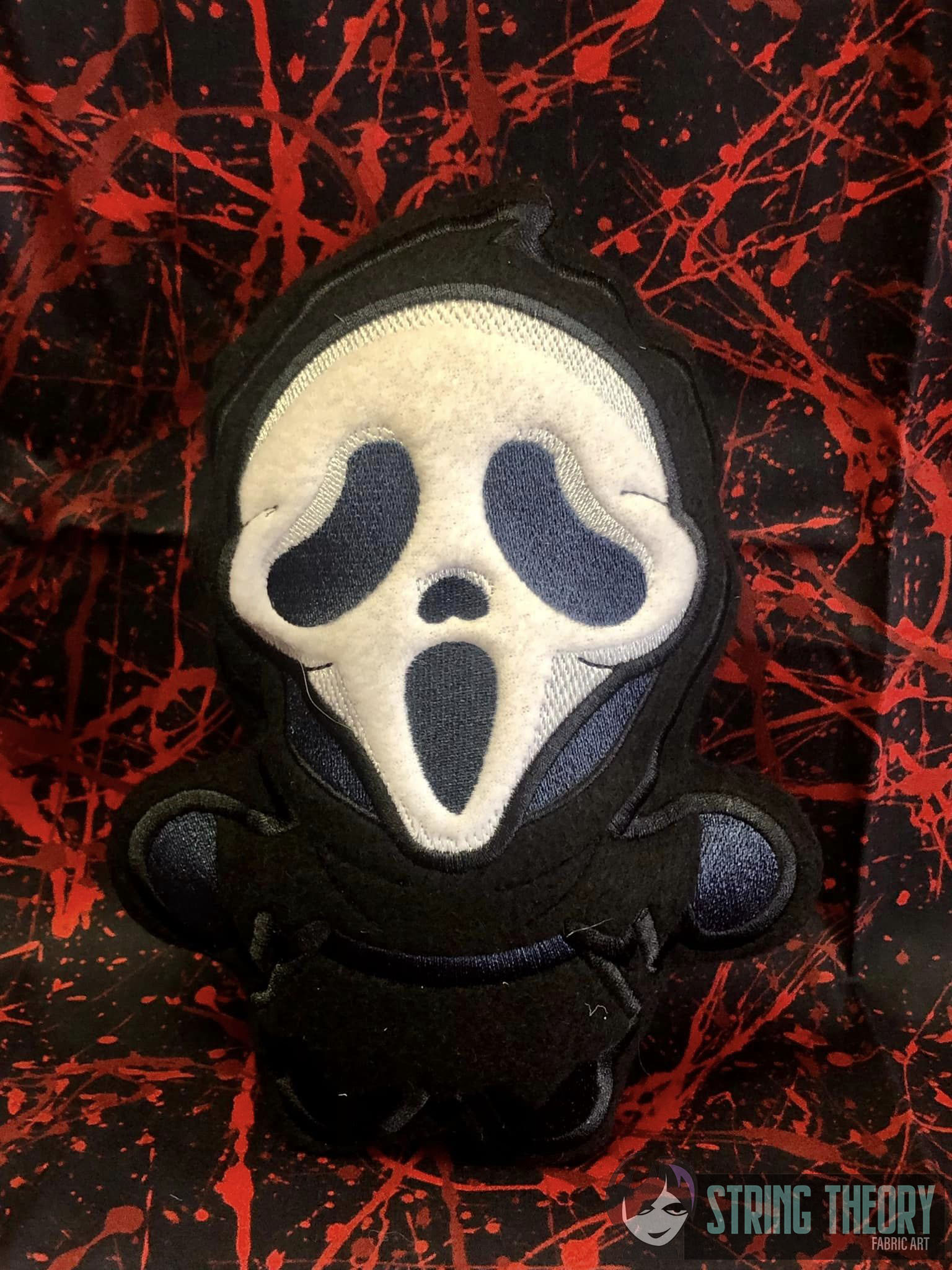 Chibi Ghost Face Stuffie ITH Machine embroidery design