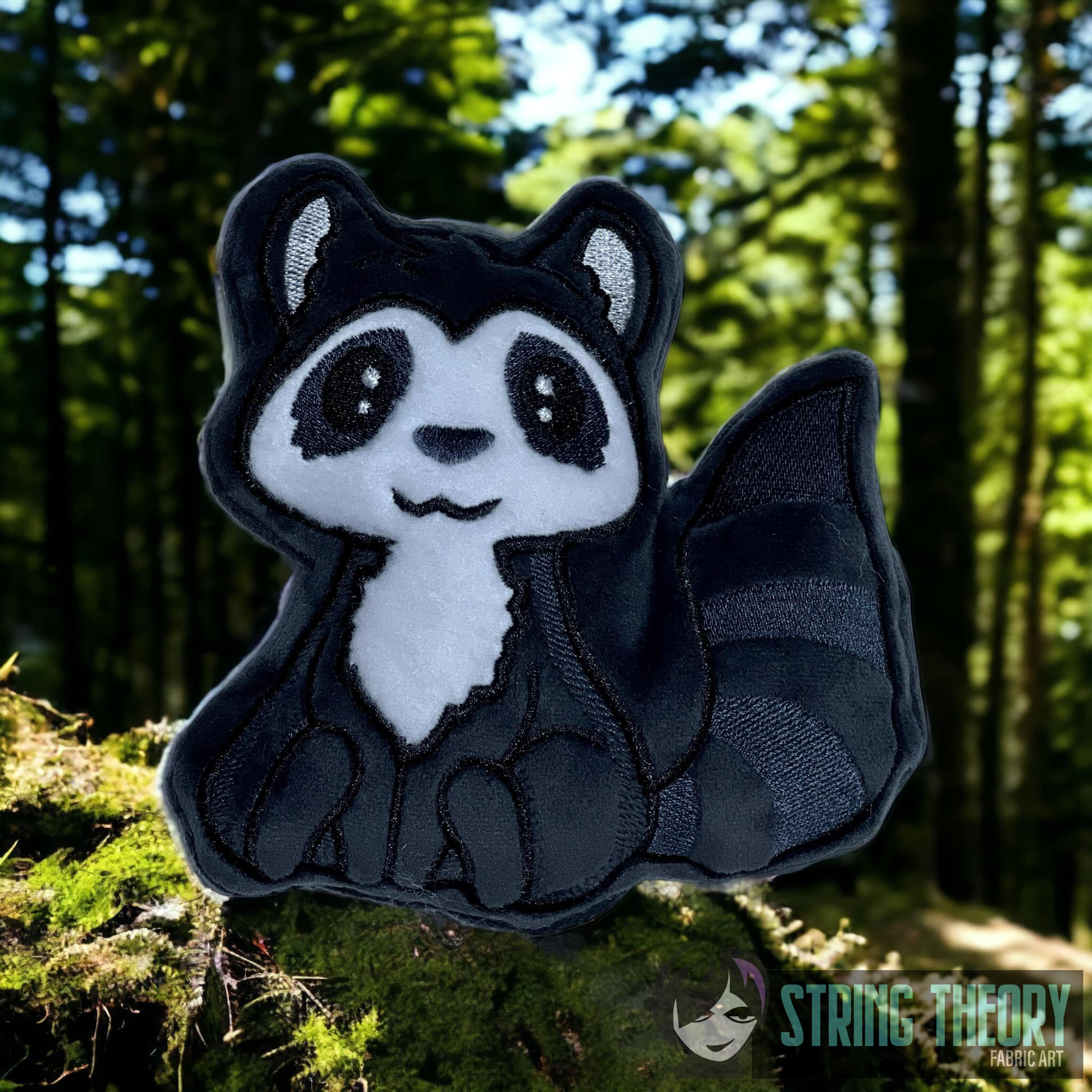 Chibi Raccoon Stuffie ITH Machine embroidery design