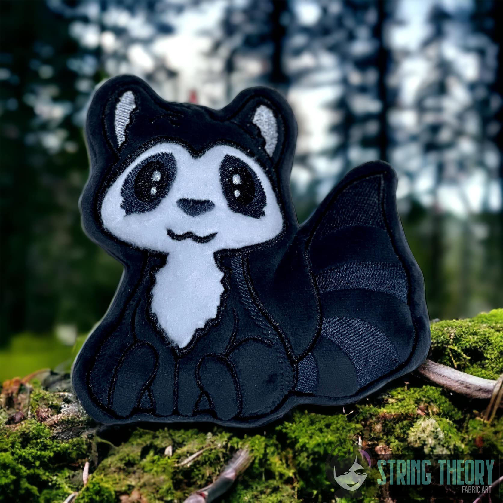 Chibi Raccoon Stuffie ITH Machine embroidery design