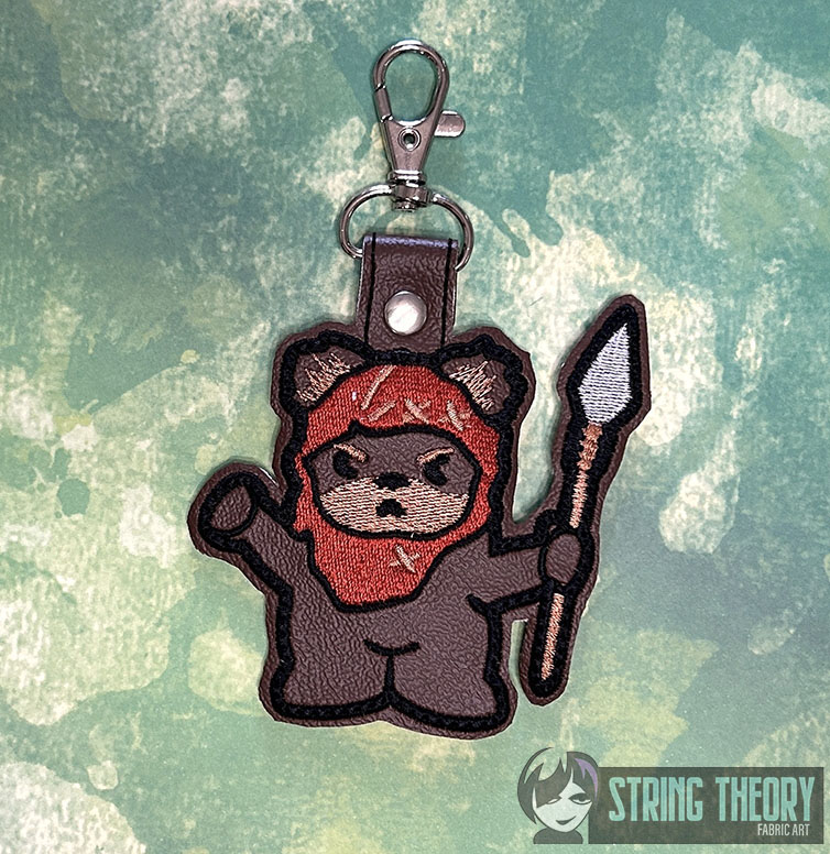 Star Wars Chibi Angry Ewok fob ITH Machine embroidery design
