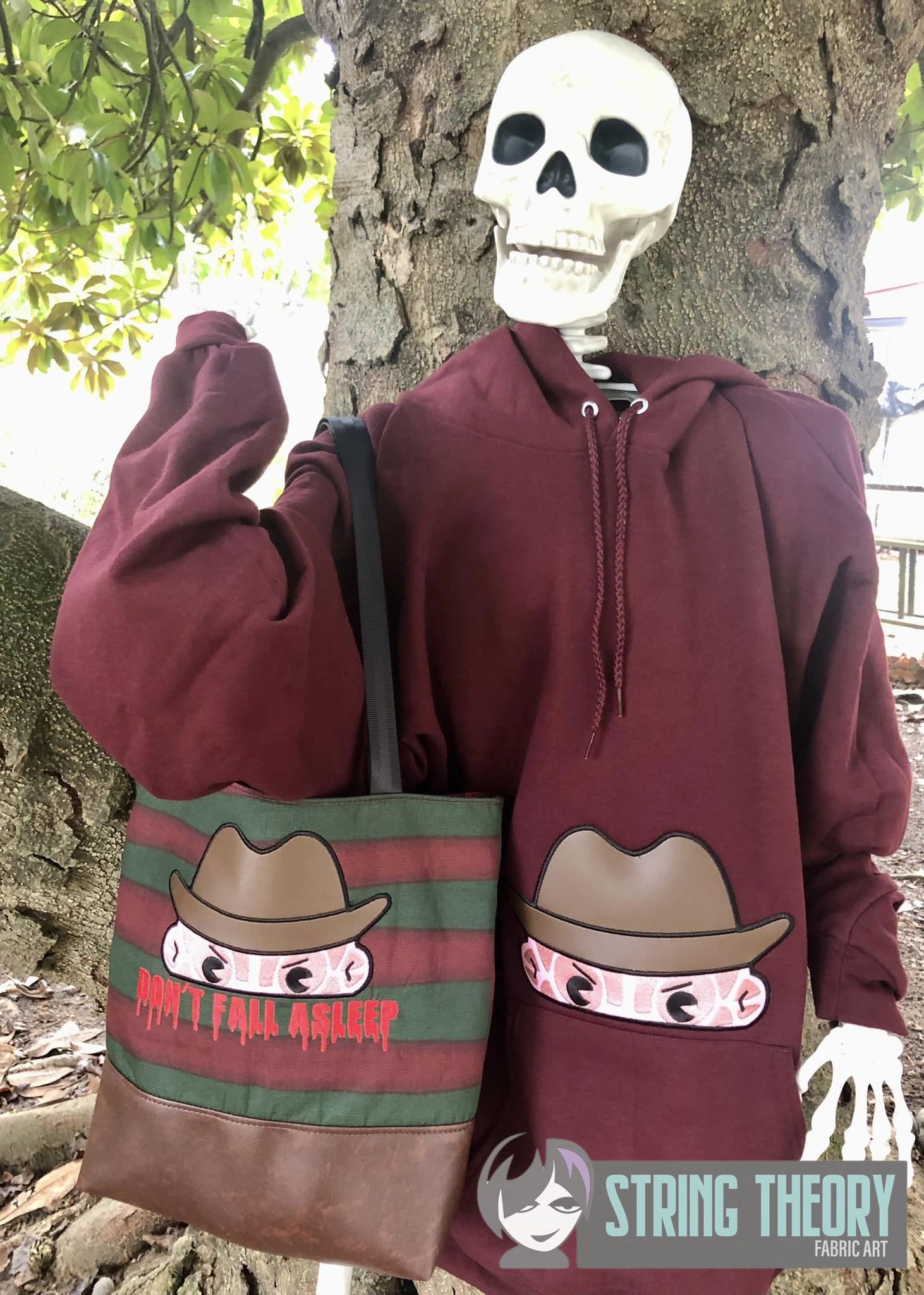 Chibi Freddy Krueger Peeker machine embroidery design