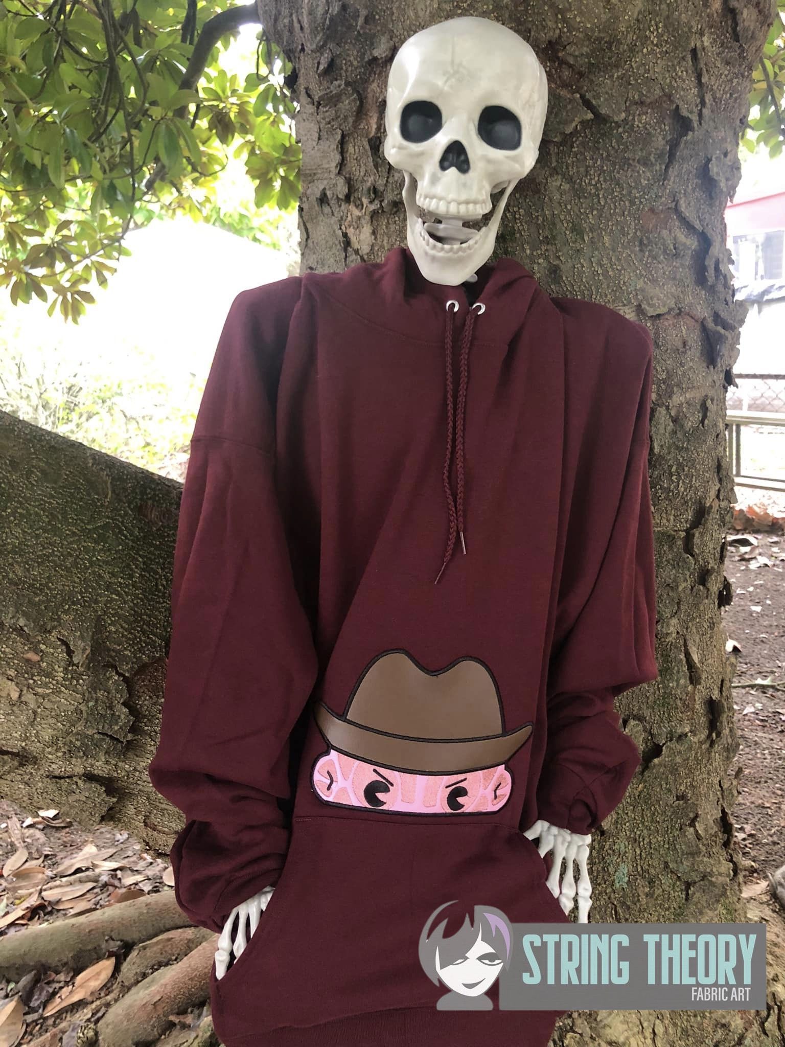 Chibi Freddy Krueger Peeker machine embroidery design