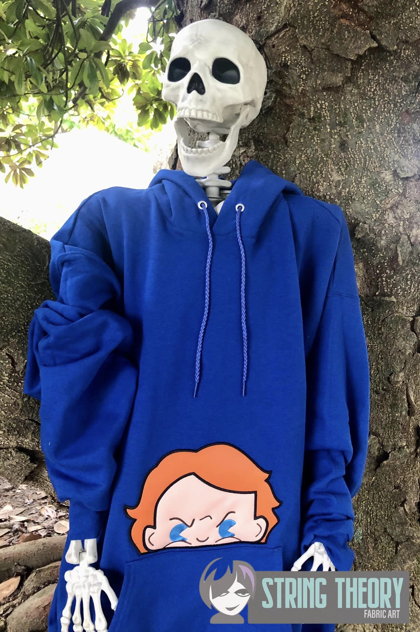 Chibi Chucky Peeker machine embroidery design