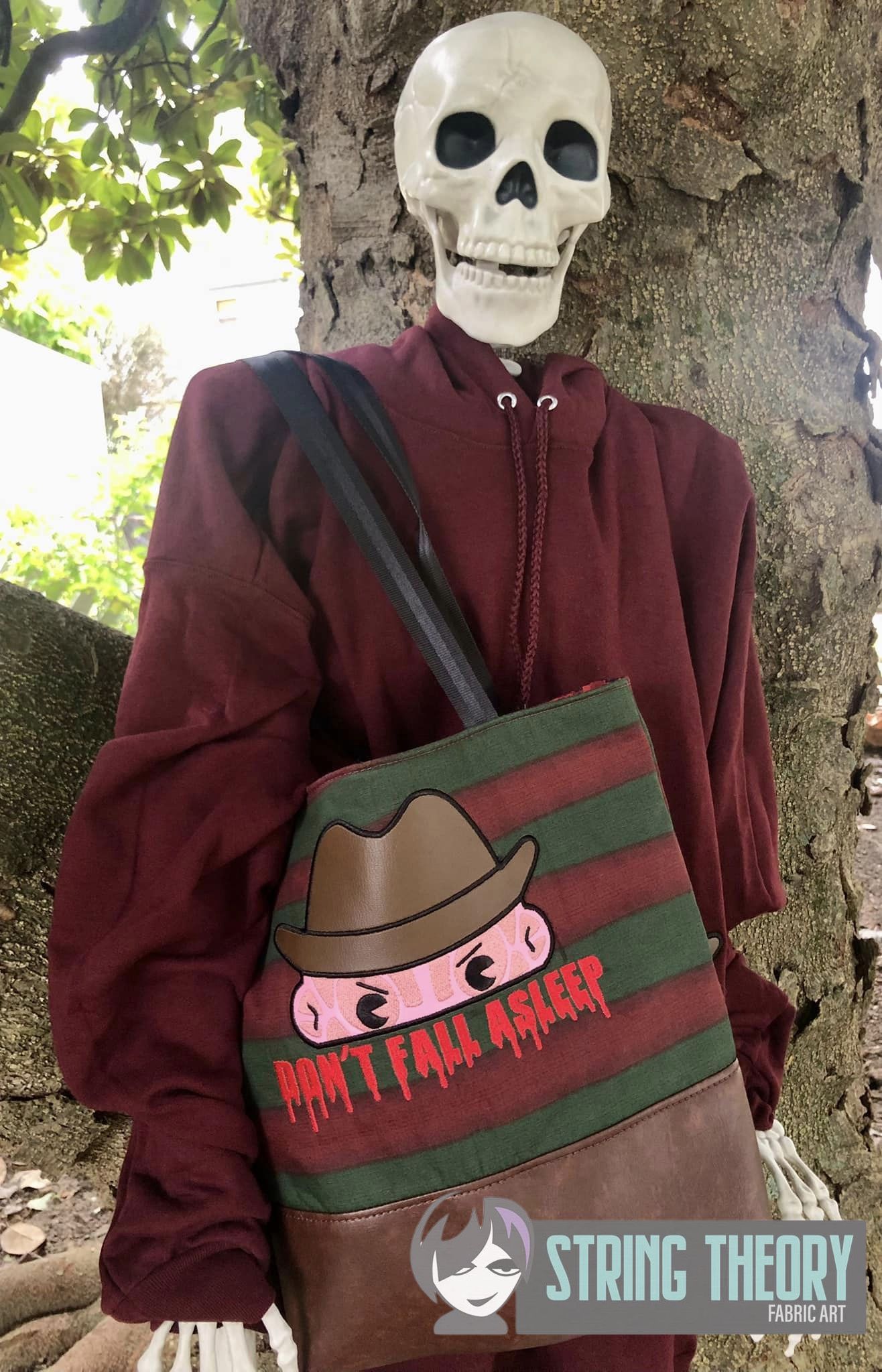 Chibi Freddy Krueger Peeker machine embroidery design