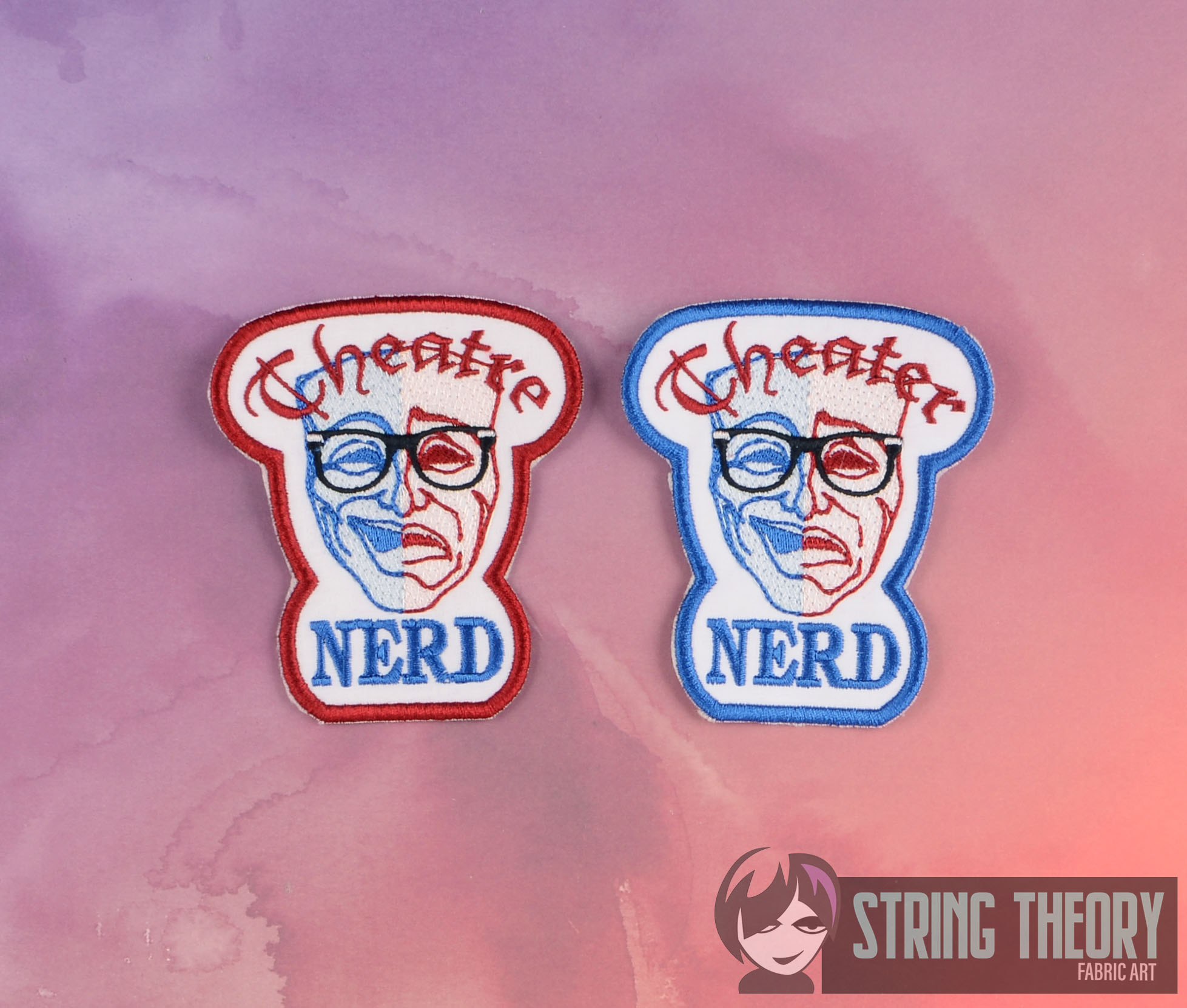 Theater Theatre Nerd patch ITH Machine Embroidery Design