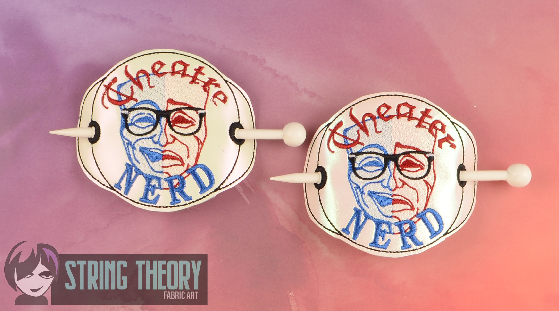 Theater Theatre Nerd Bun Cover ITH Machine Embroidery Design