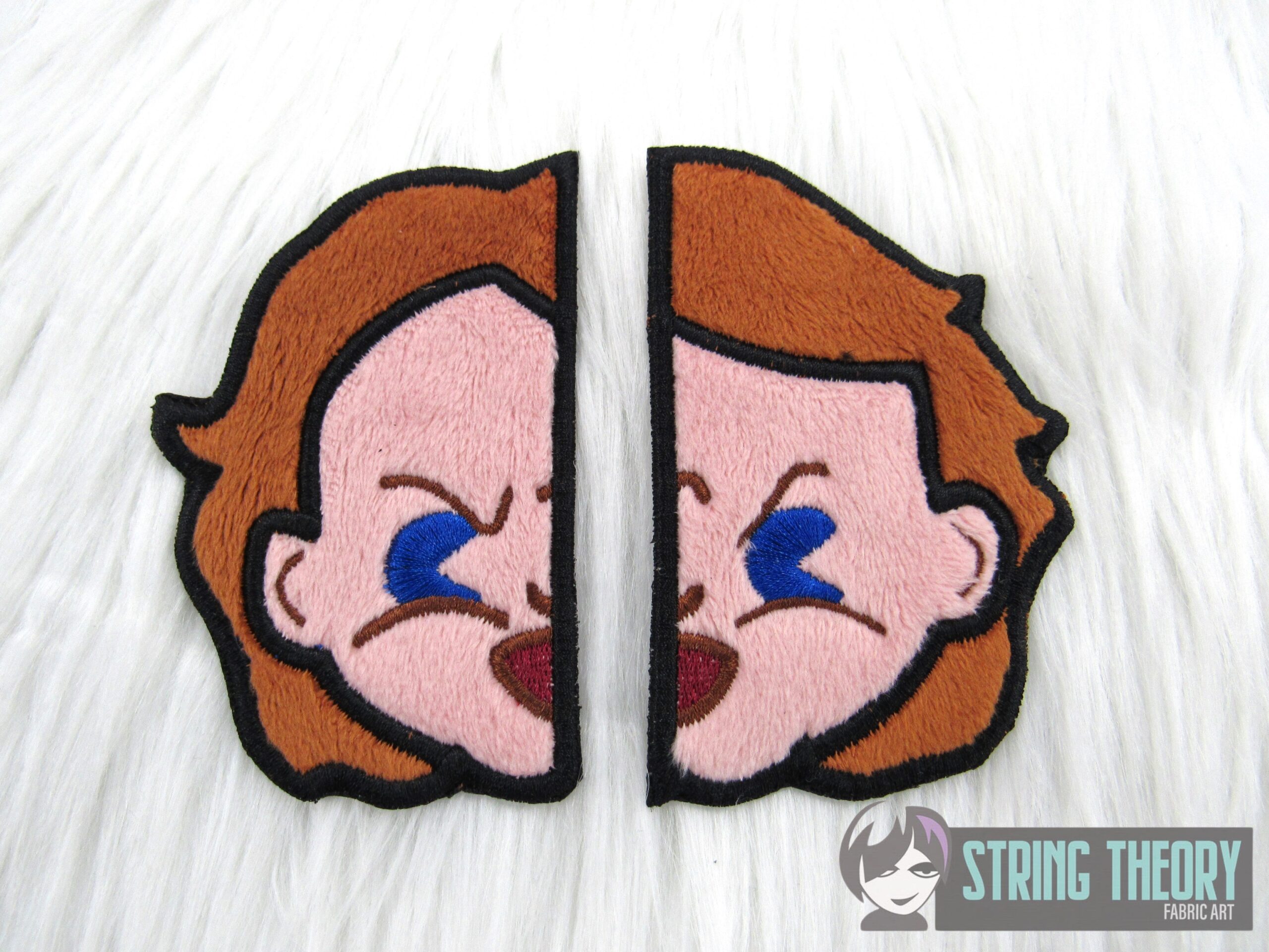Chibi Chucky split machine embroidery design