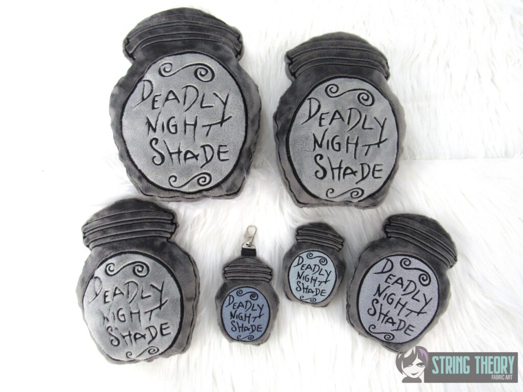 Deadly Nightshade Jar Stuffie – String Theory Fabric Art