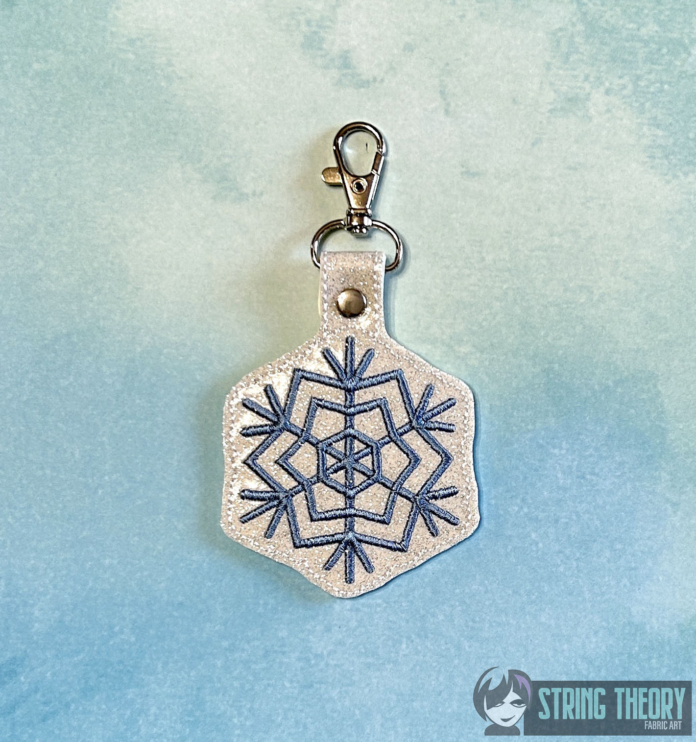 Snowflake Fob ITH Machine Embroidery design
