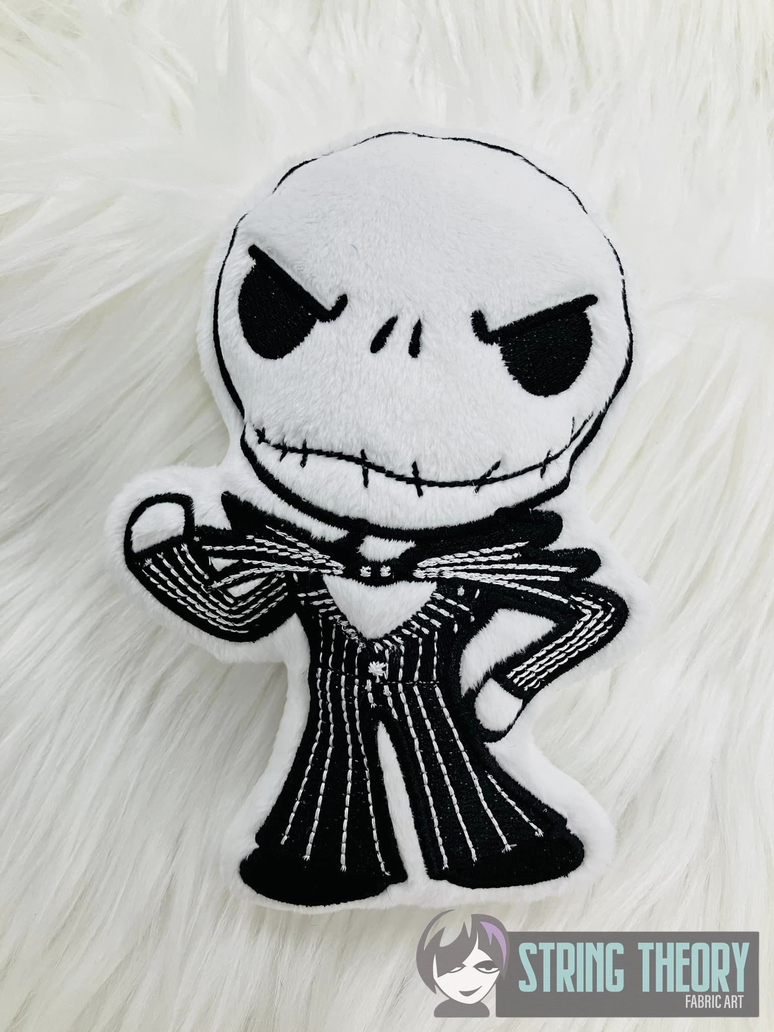 Chibi Jack Skellington Stuffie ITH machine embroidery design