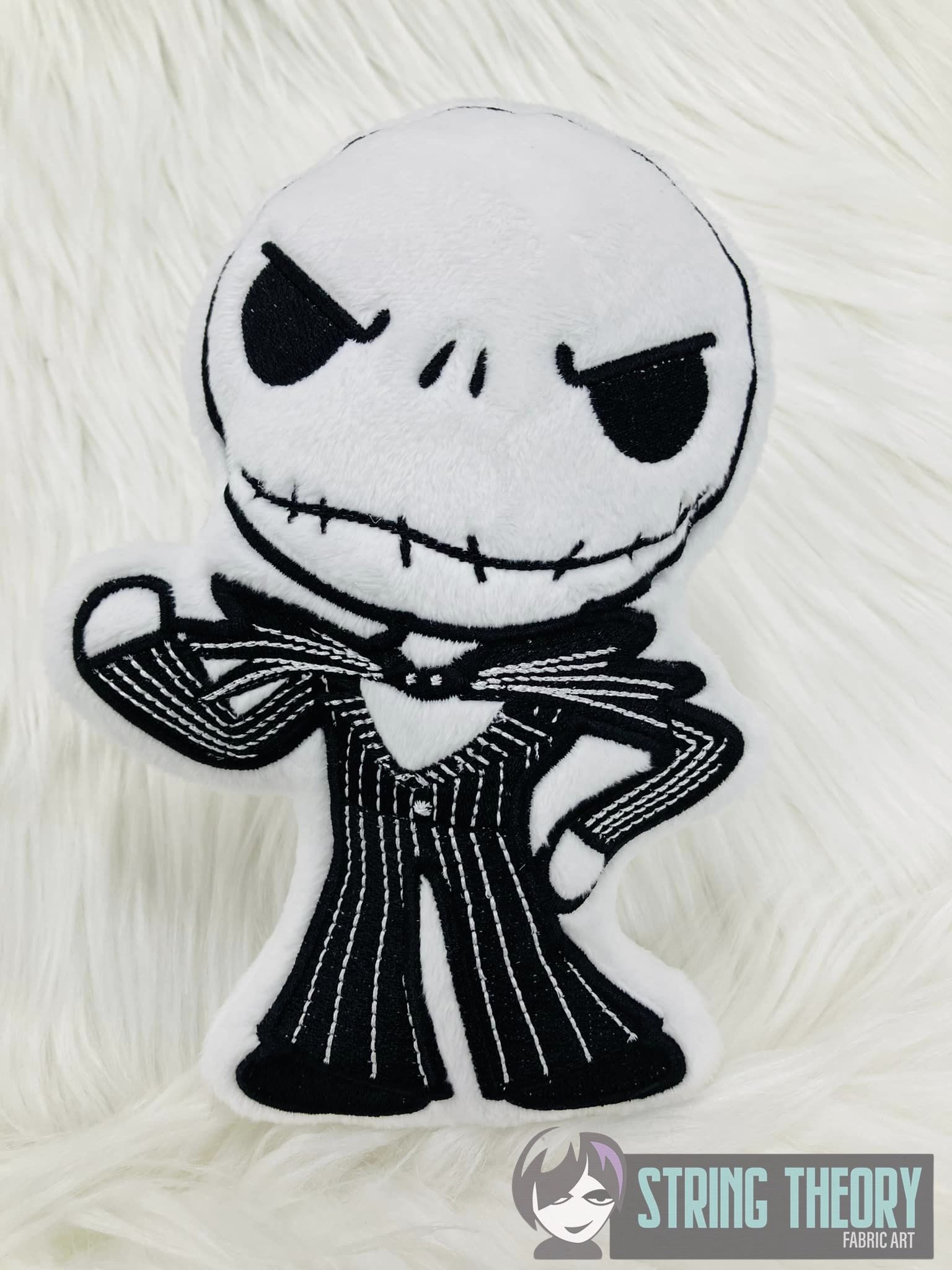 Chibi Jack Skellington Stuffie ITH machine embroidery design