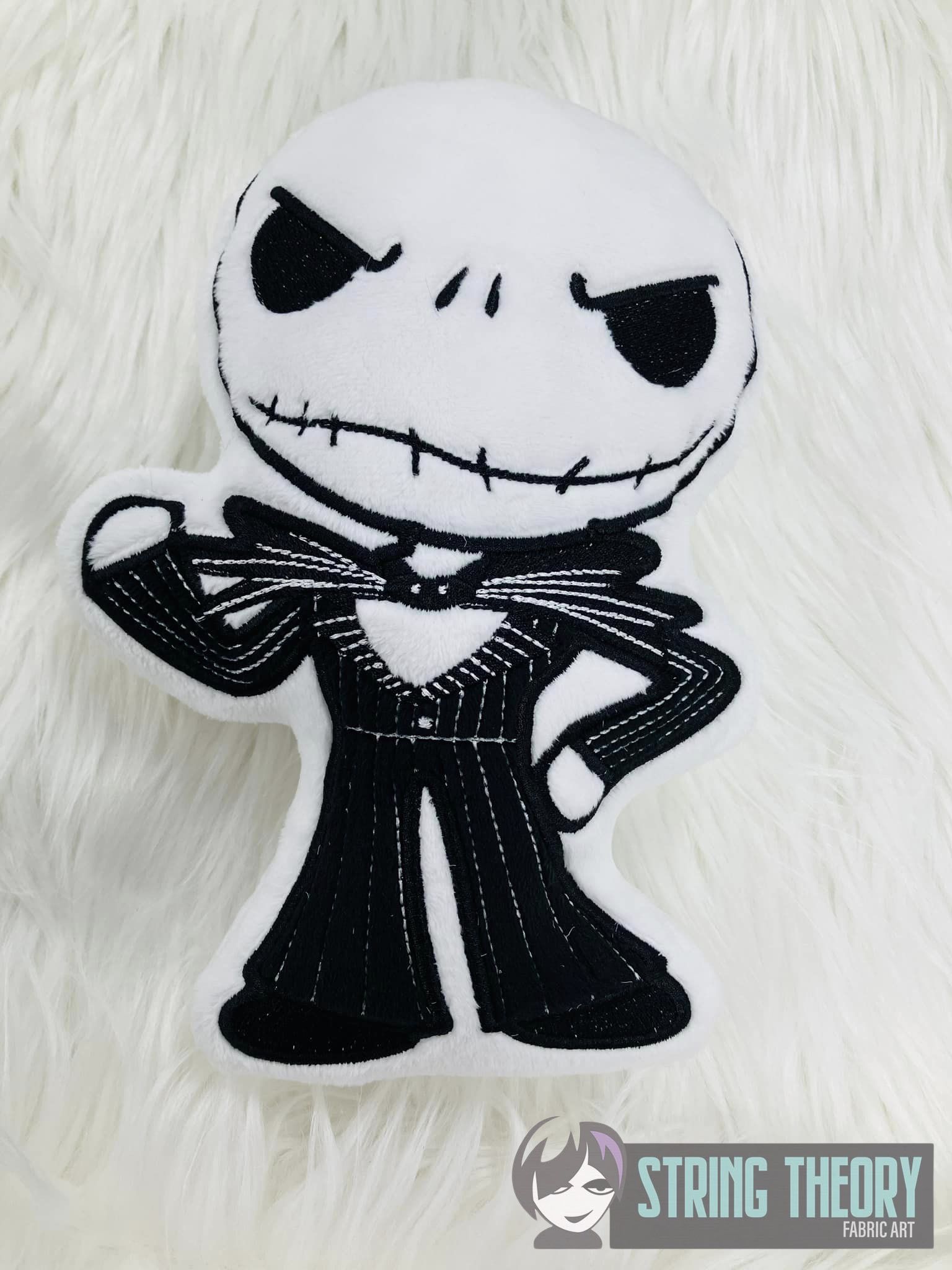 Chibi Jack Skellington Stuffie ITH machine embroidery design