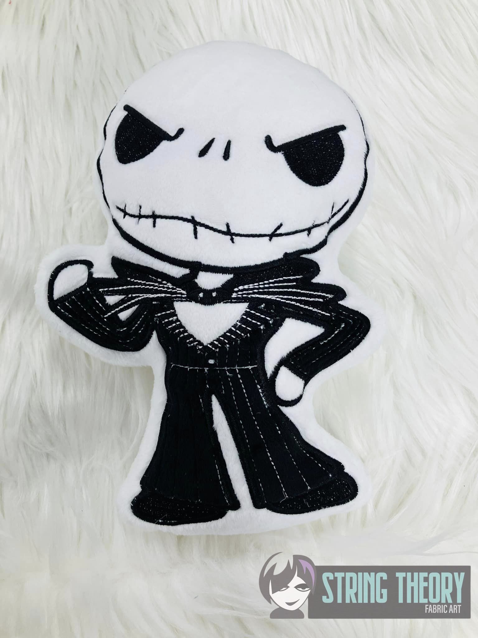 Chibi Jack Skellington Stuffie ITH machine embroidery design